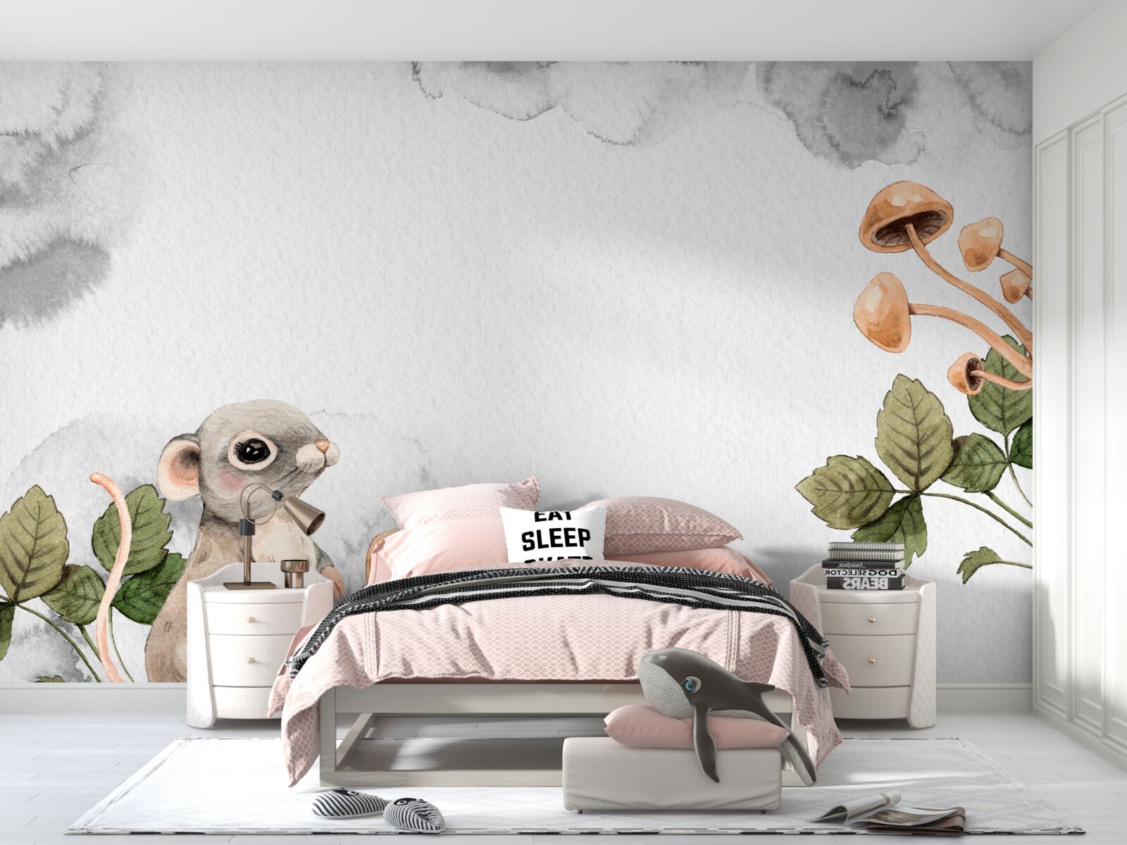 Fototapeta myš sa snaží nájsť spôsob, ako získať hubu