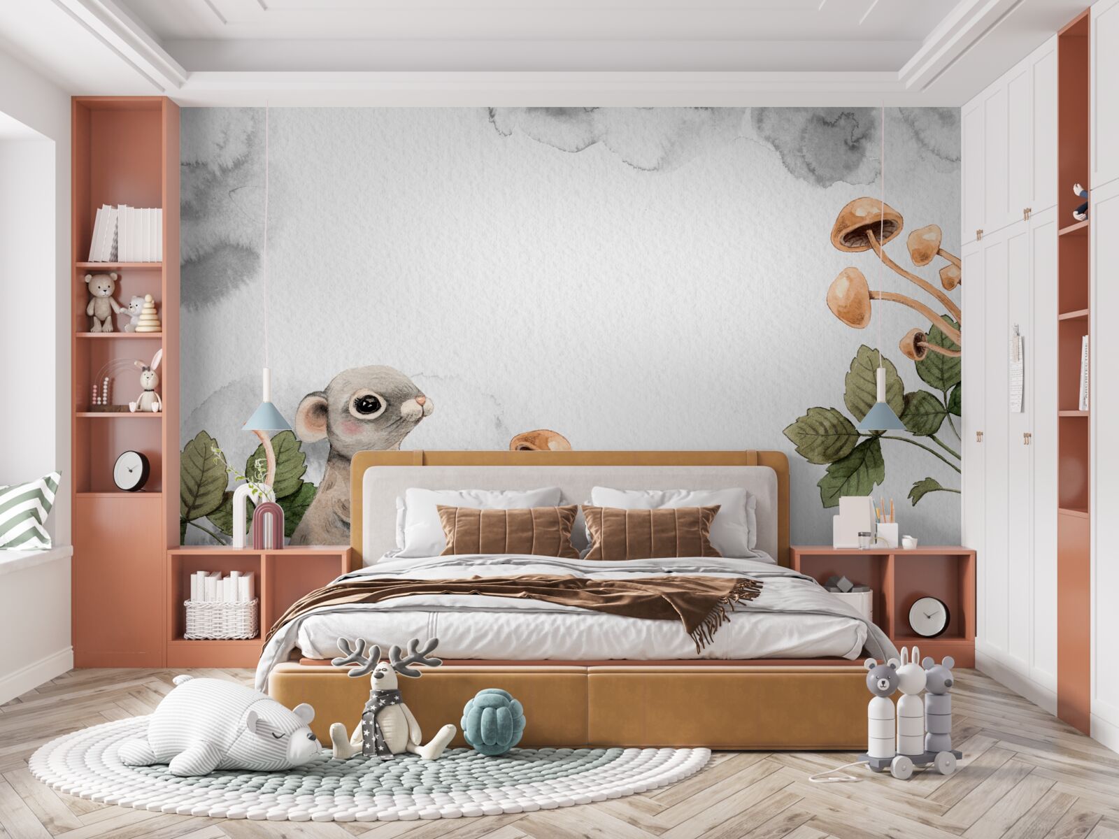 Fototapeta myš sa snaží nájsť spôsob, ako získať hubu