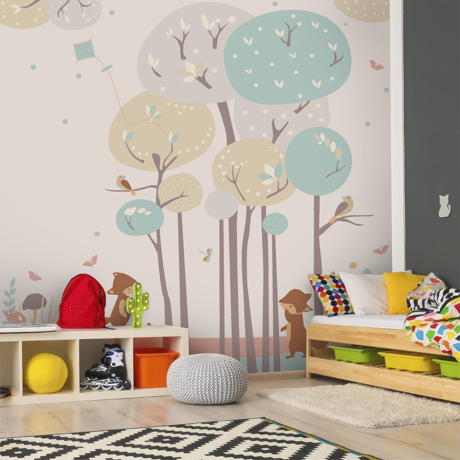 Fototapeta veveričky hľadajú domček na strome