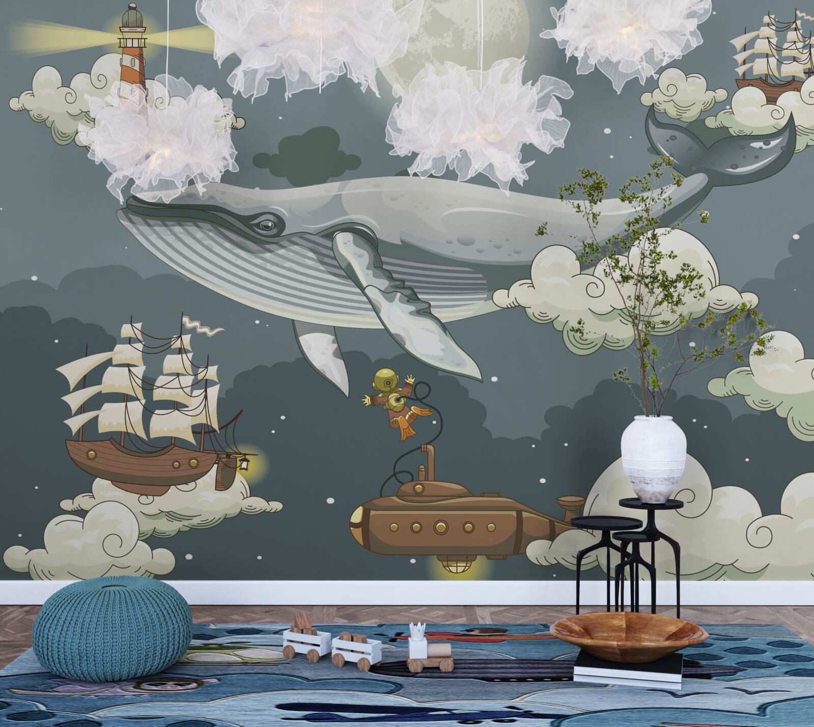 Fototapeta podvodní turisti a veľryby