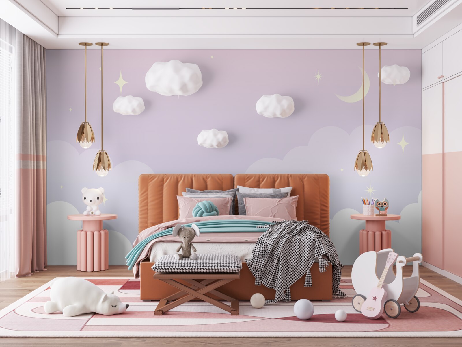 Fototapeta obloha je v náručí spánku a žiariacich hviezd