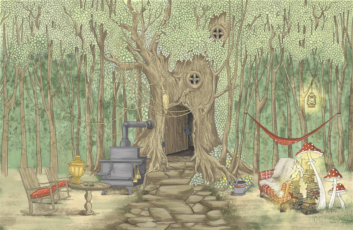 Fototapeta domáca pohoda v domčeku na strome v lese