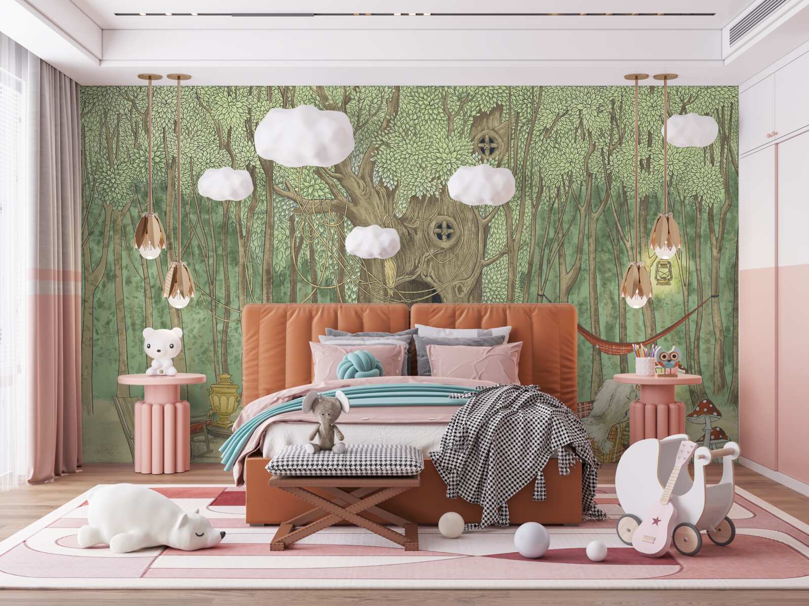 Fototapeta domáca pohoda v domčeku na strome v lese