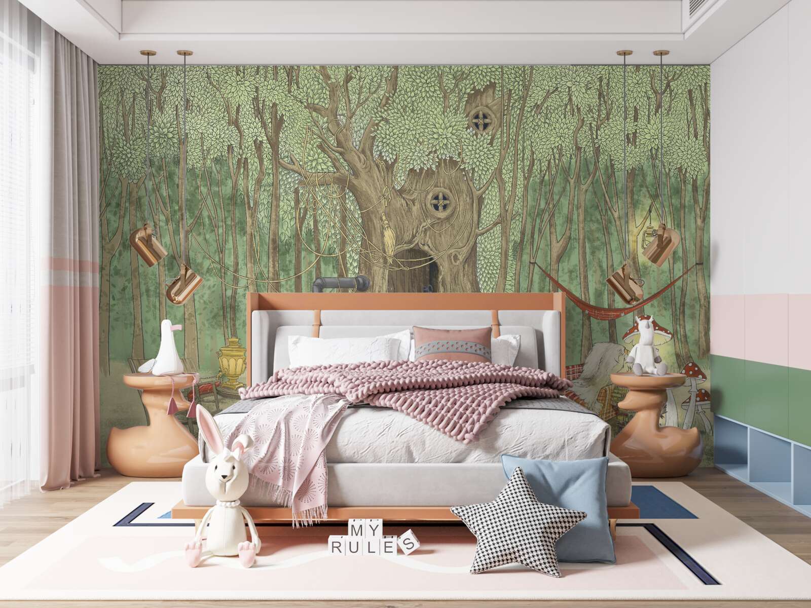 Fototapeta domáca pohoda v domčeku na strome v lese