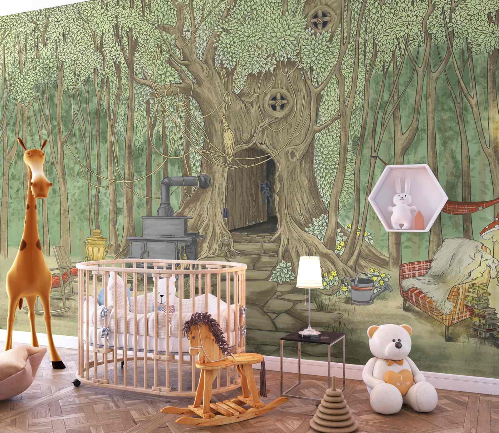 Fototapeta domáca pohoda v domčeku na strome v lese