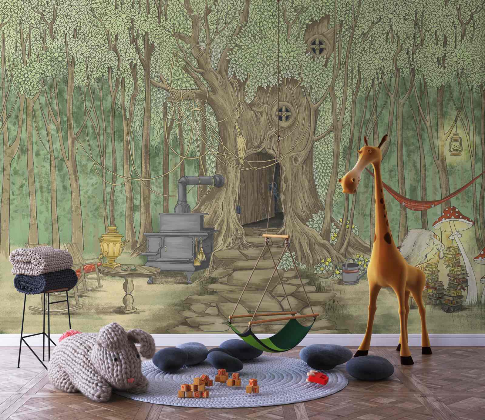 Fototapeta domáca pohoda v domčeku na strome v lese