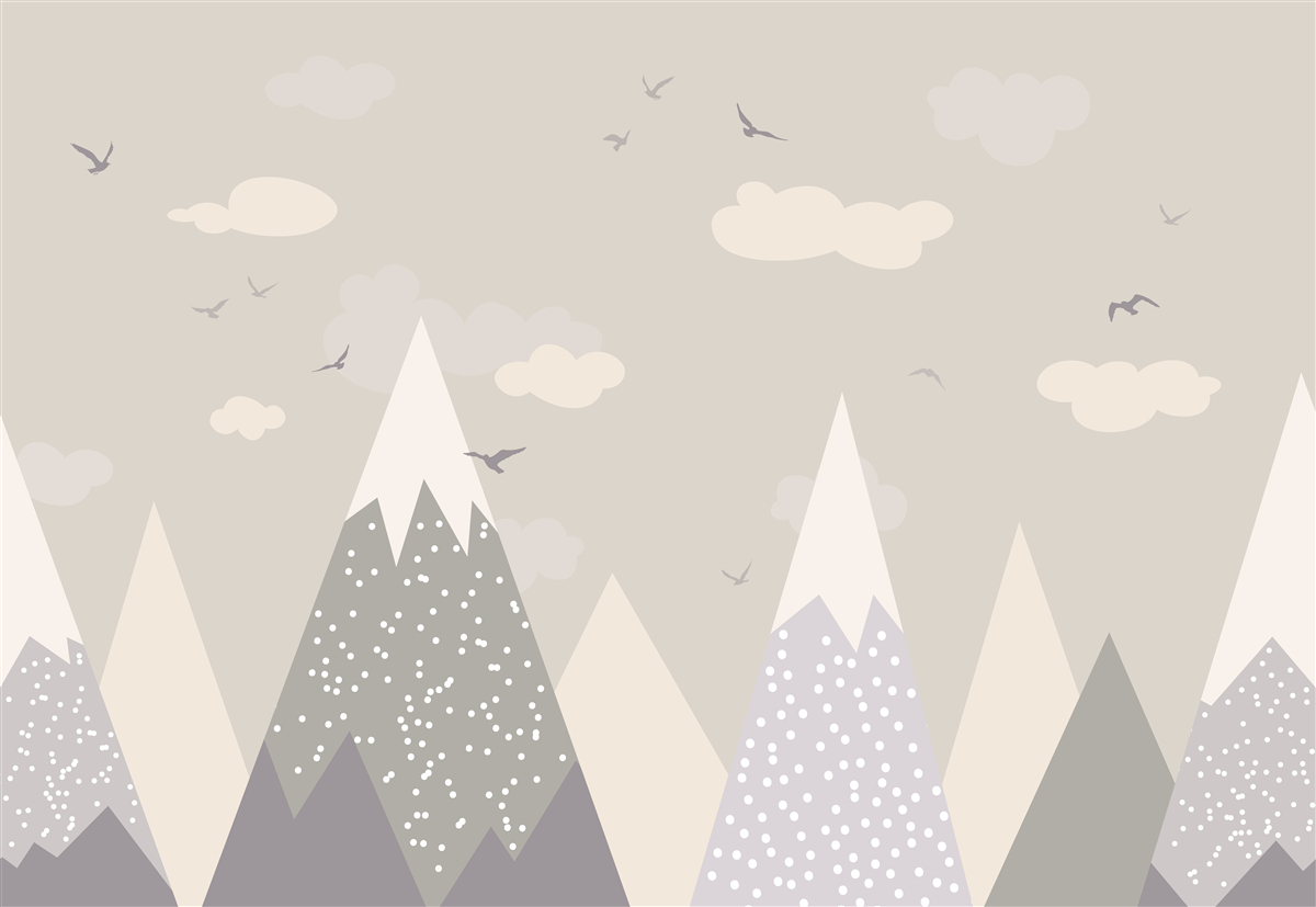 Fototapeta zasnežené vrcholky hôr a vtáky