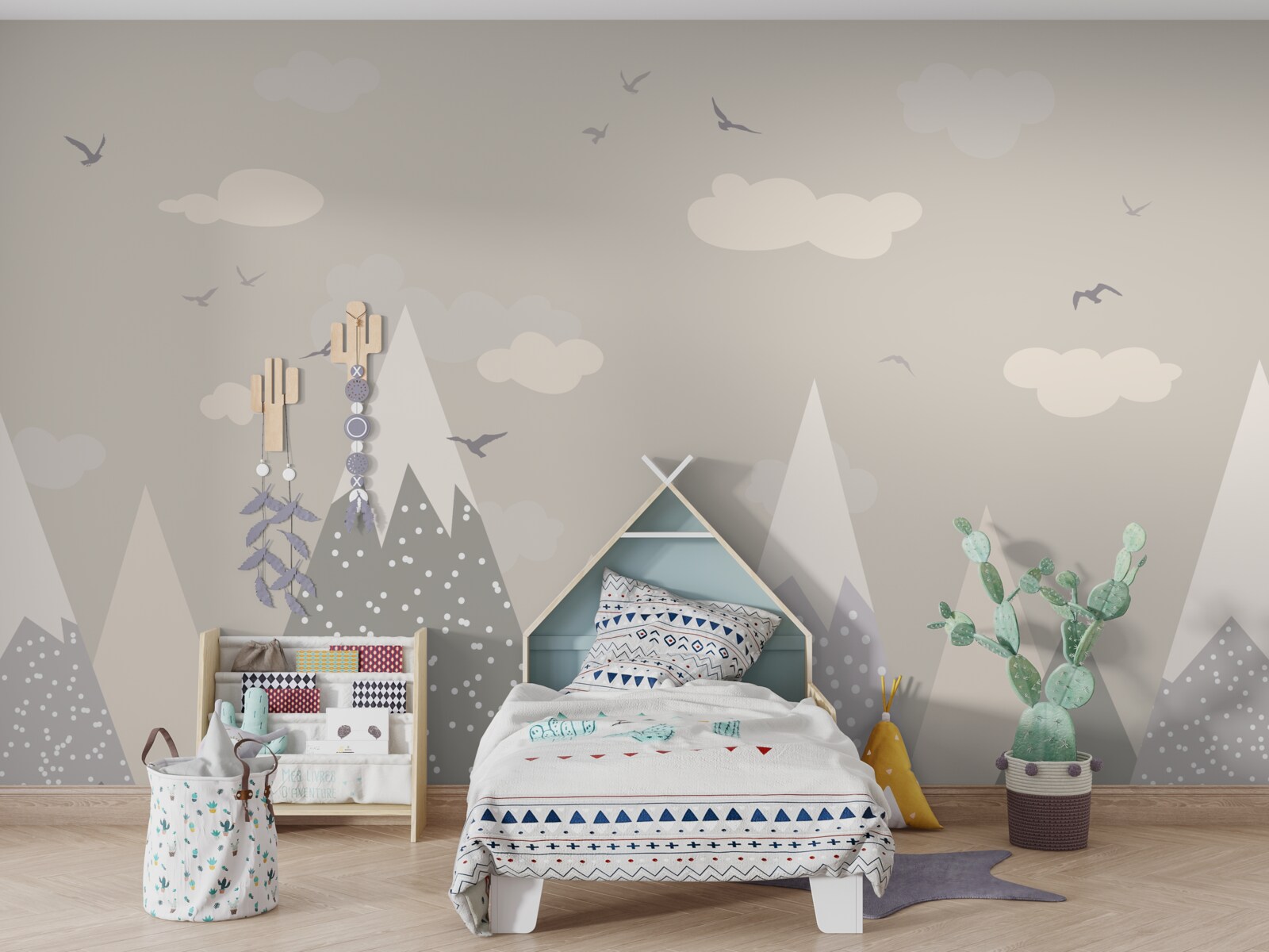 Fototapeta zasnežené vrcholky hôr a vtáky