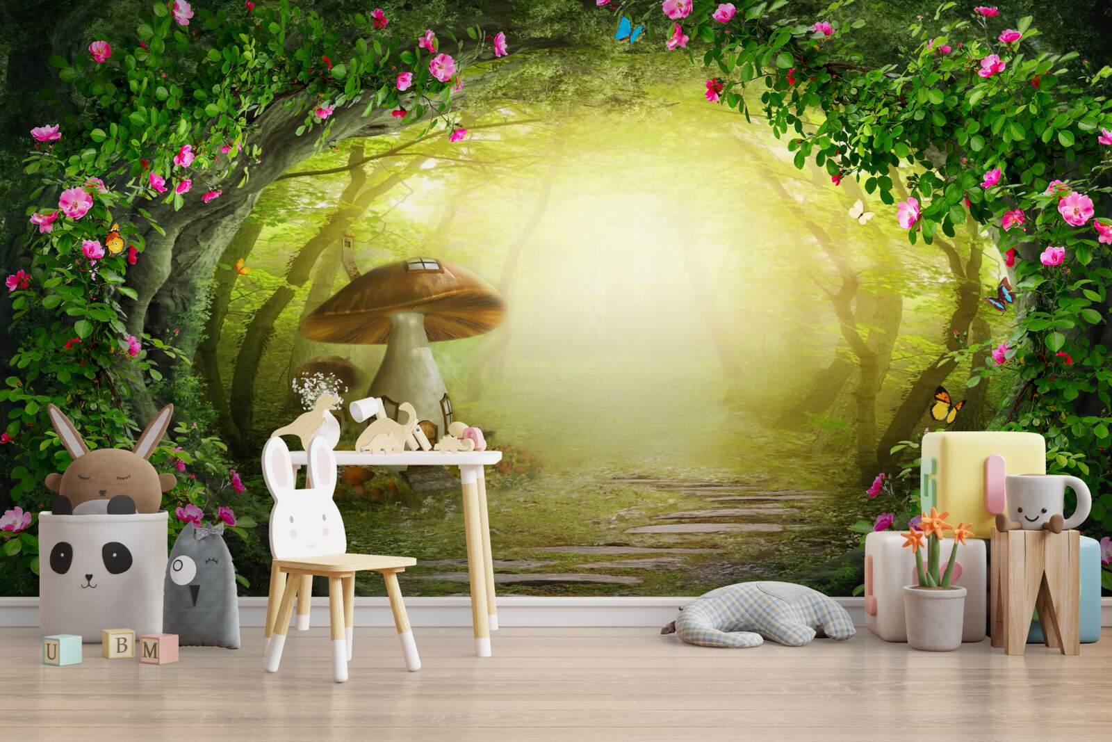 Fototapeta hubový dom za úsvitu v lese