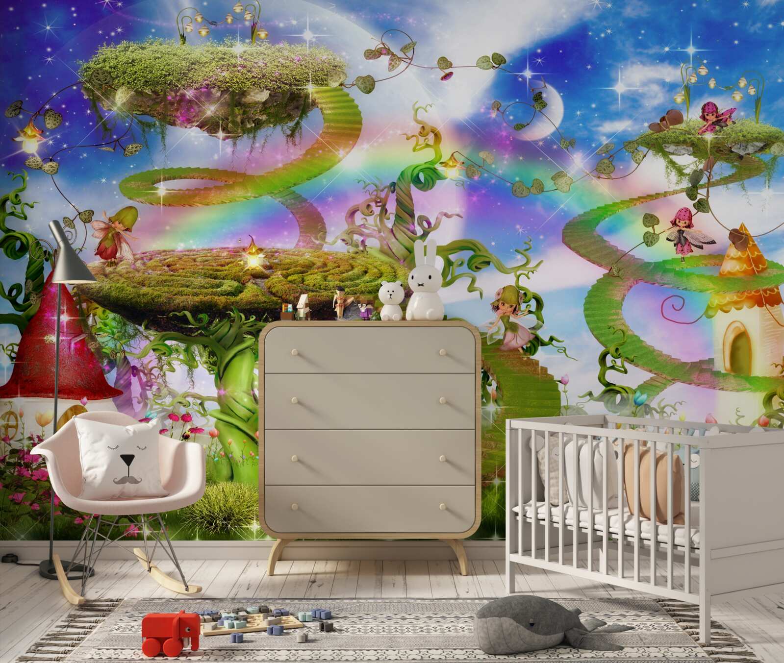 Fototapeta mesto snov medzi oblakmi