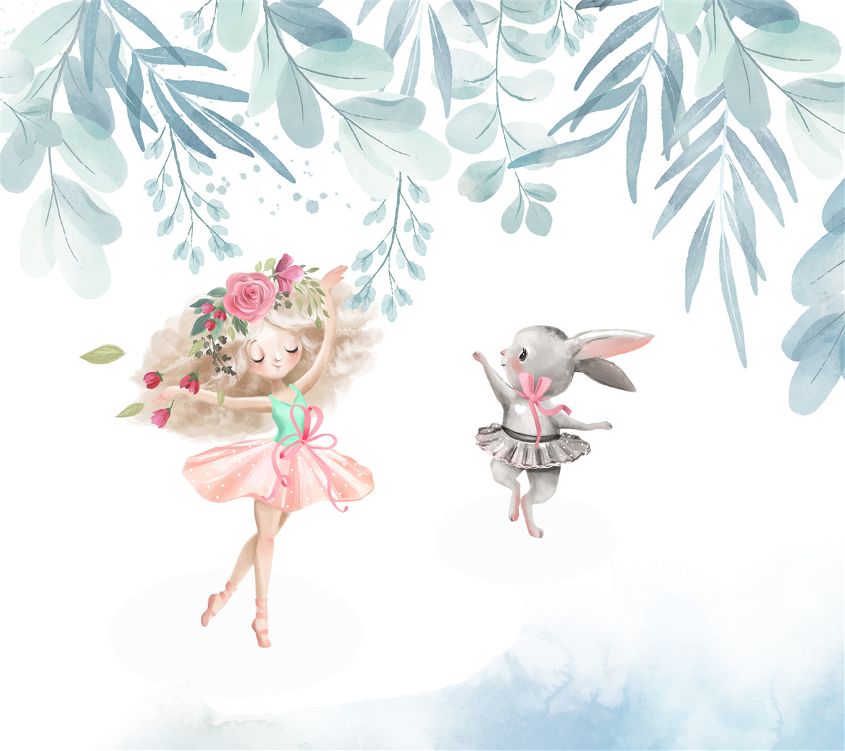 Fototapeta čarodejnica a jej kamarát králik