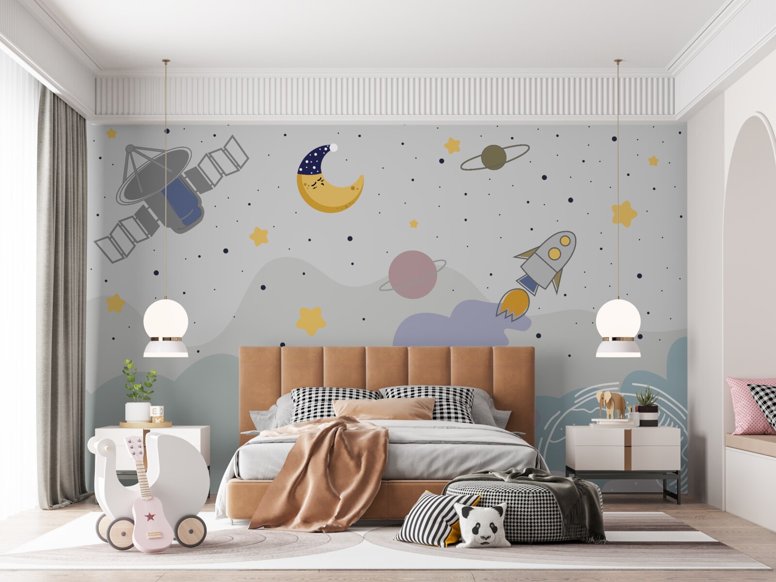 Fototapeta nebeských telies nad našou planétou