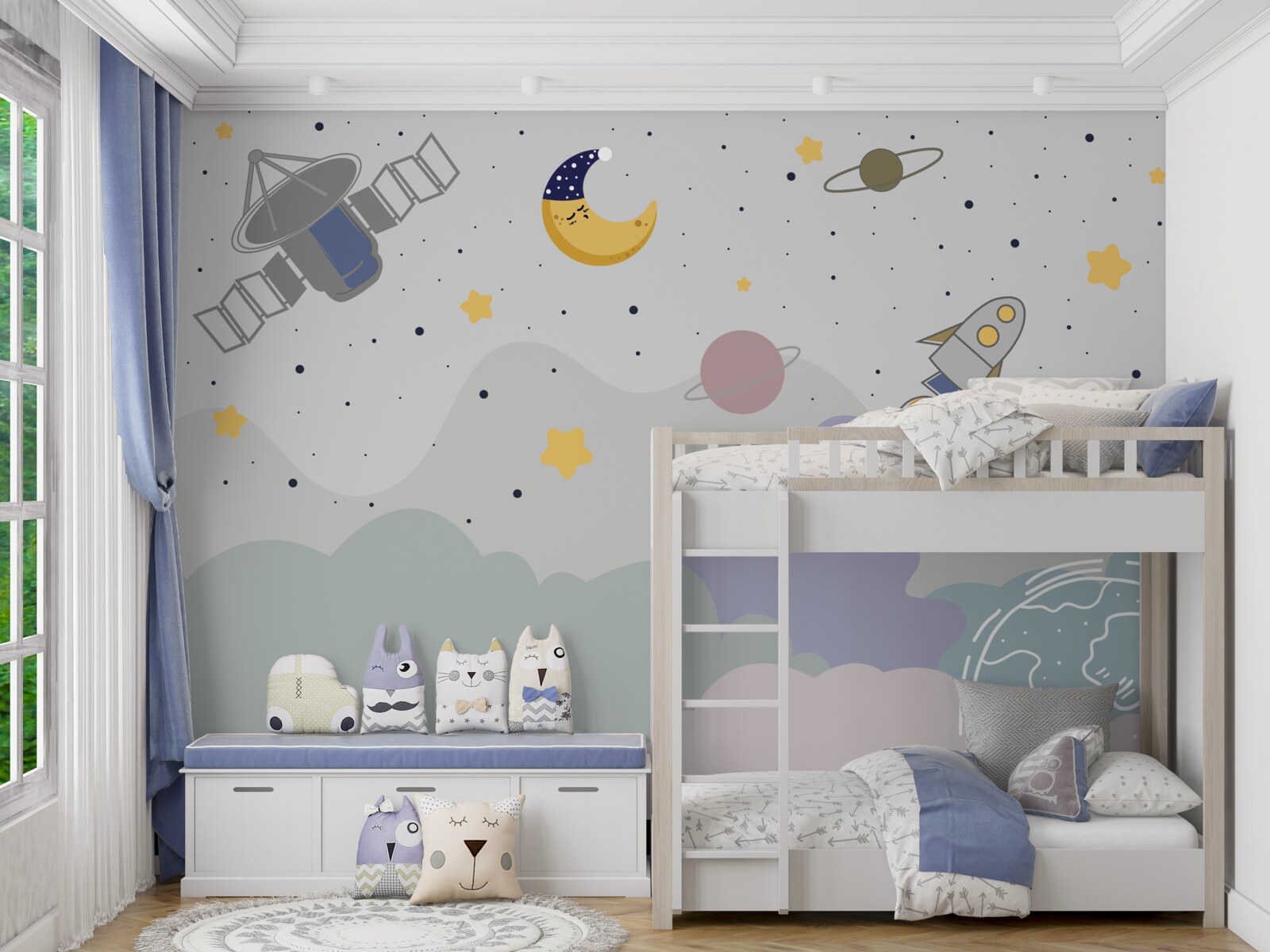 Fototapeta nebeských telies nad našou planétou