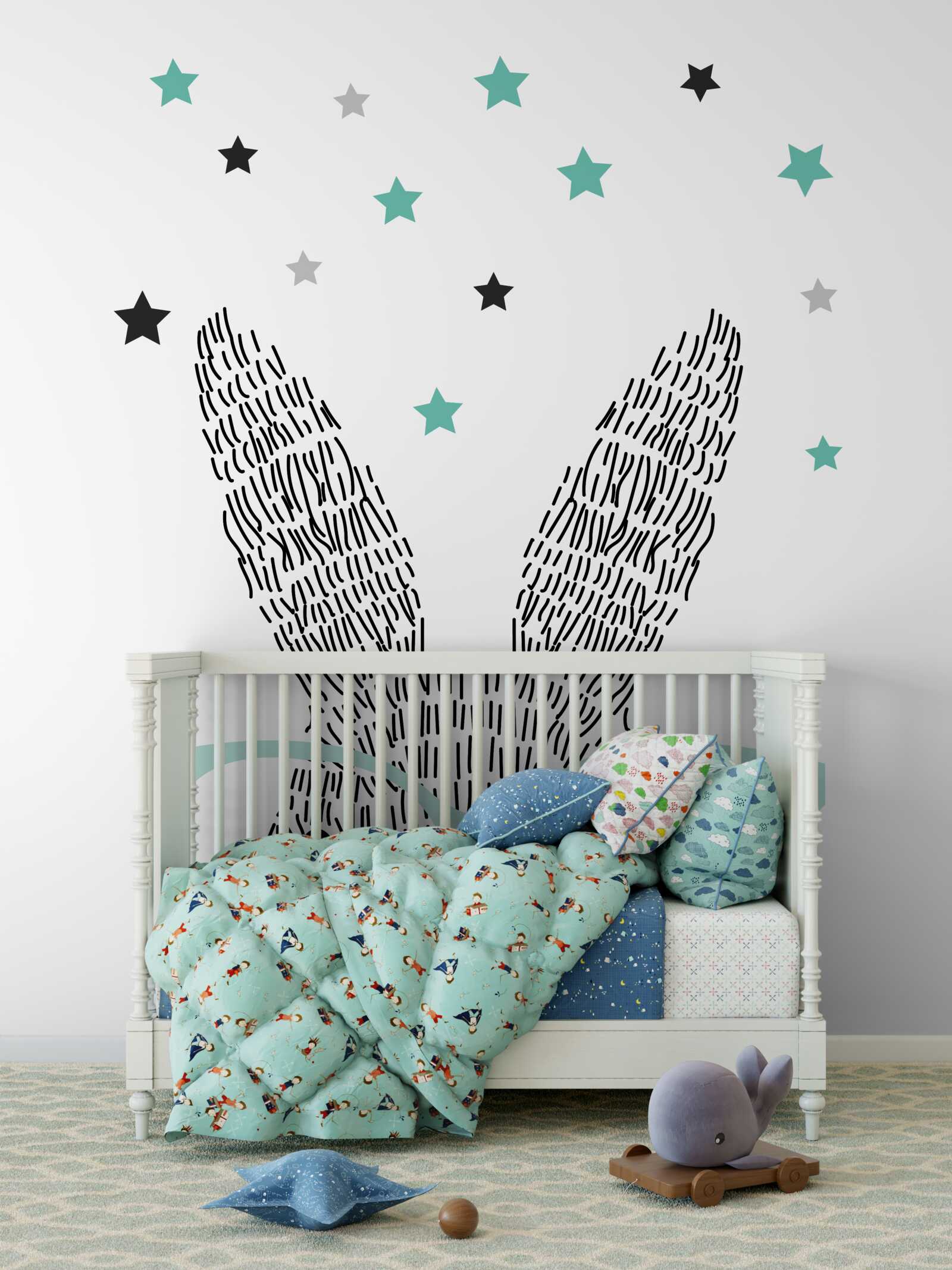 Fototapeta amorfný zajačik s okuliarmi