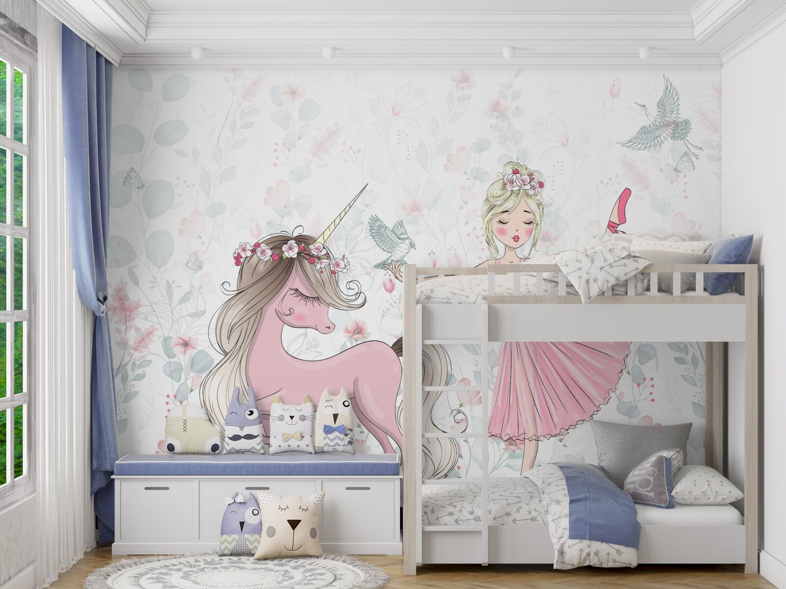 Fototapeta čarodejnica a jej oddaný jednorožec