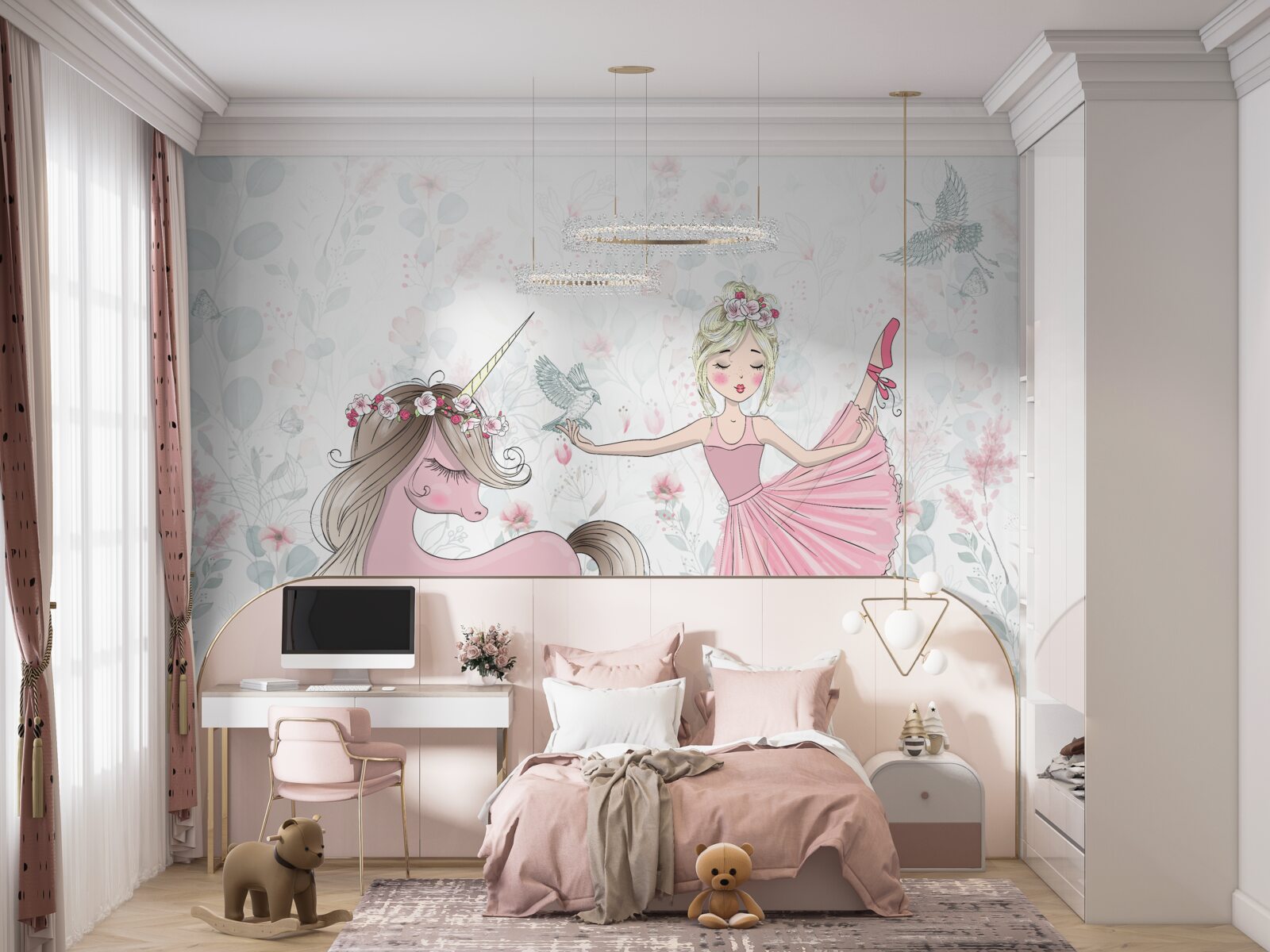 Fototapeta čarodejnica a jej oddaný jednorožec