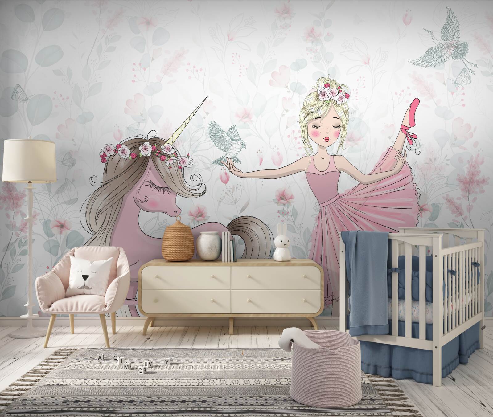 Fototapeta čarodejnica a jej oddaný jednorožec