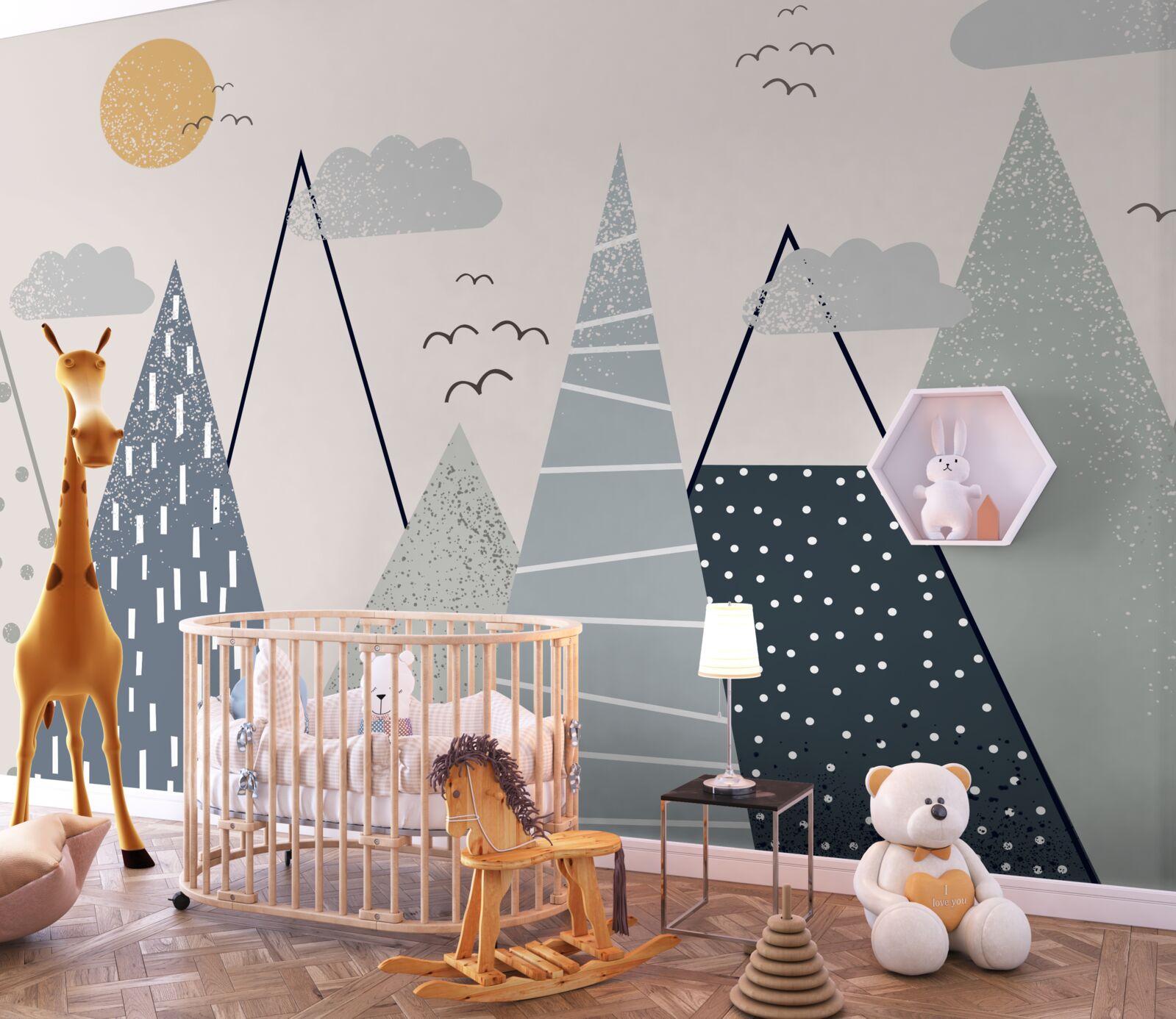 Fototapeta slnko sa schováva za štíty hôr