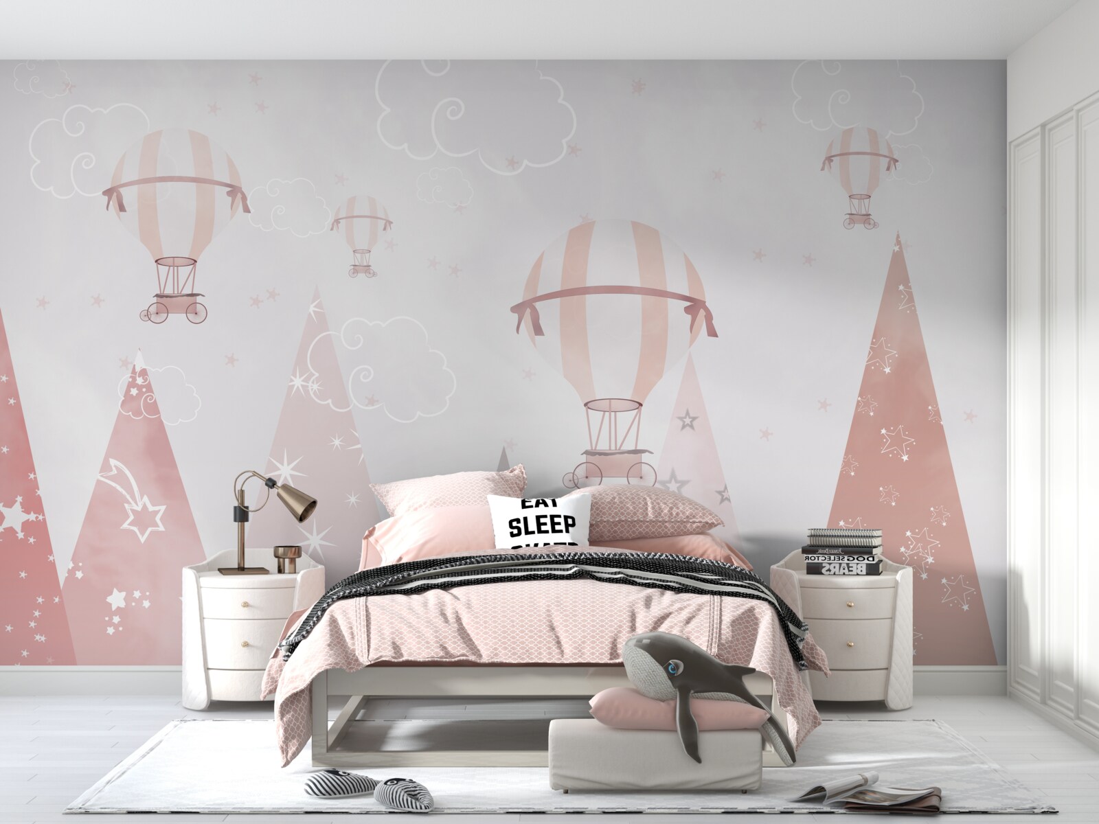 Fototapeta gule na oblohe sprchujú les žiariacimi hviezdami