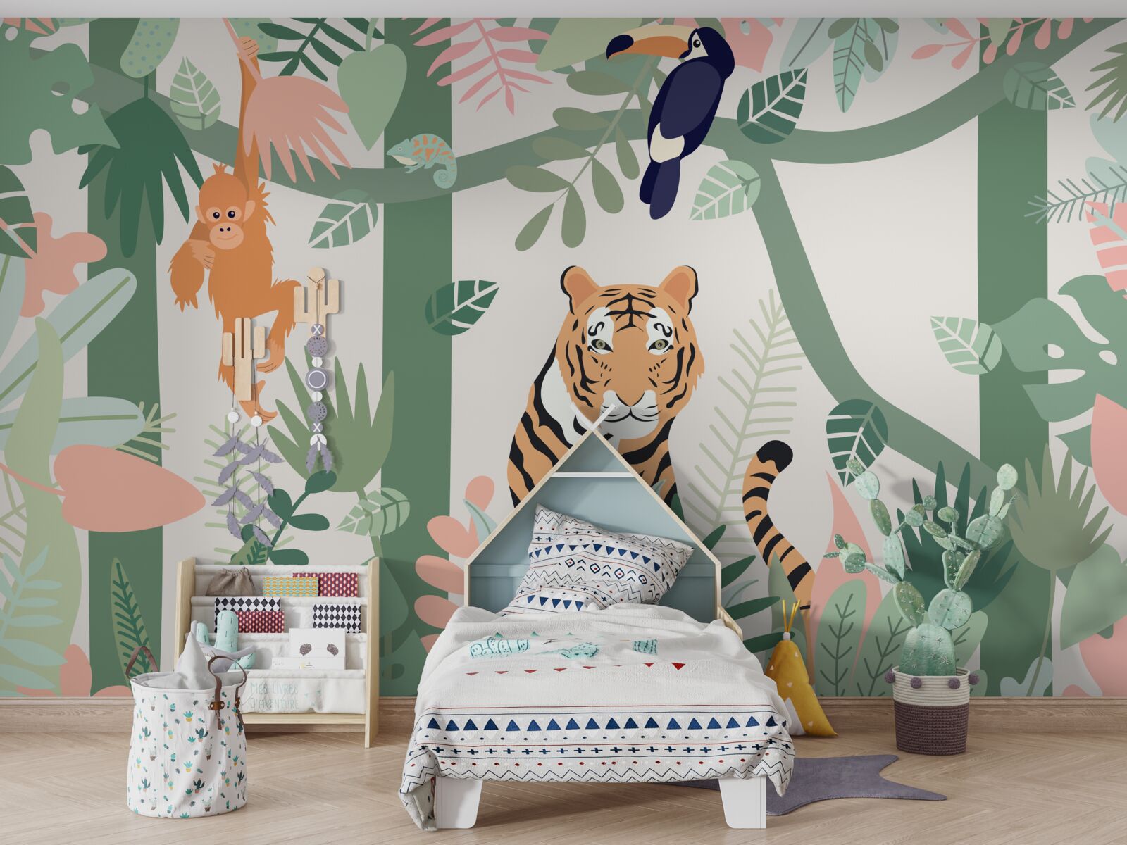 Fototapeta tiger a jeho priatelia v lese