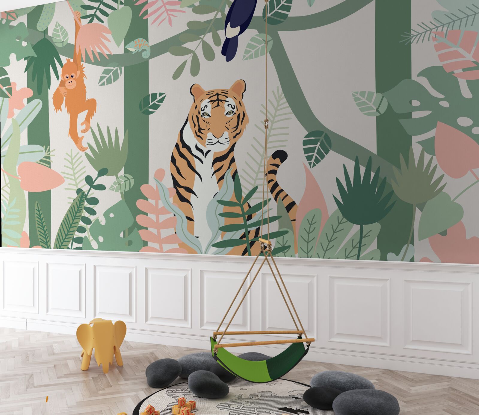 Fototapeta tiger a jeho priatelia v lese