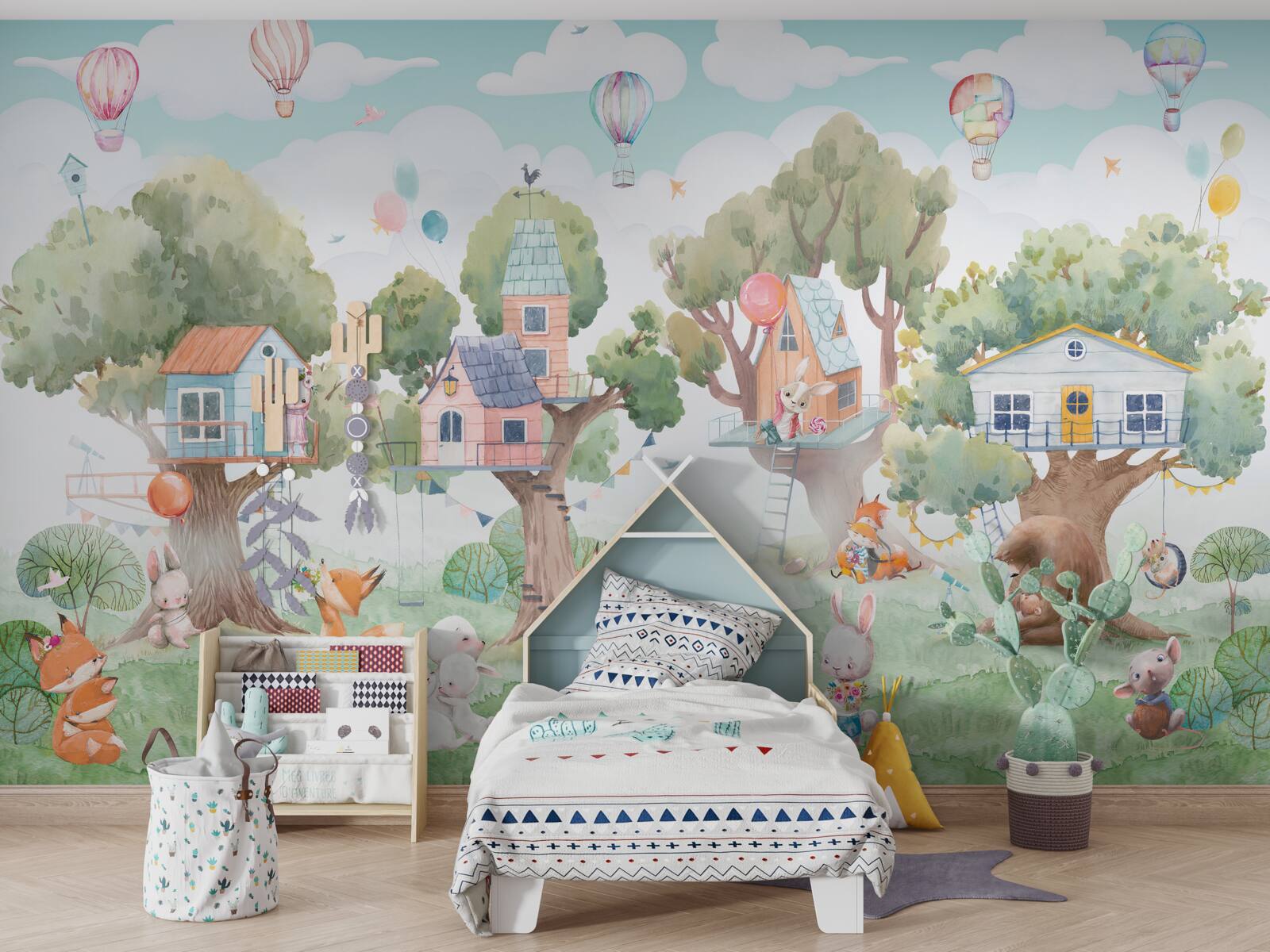 Fototapeta drevené domy postavené deťmi