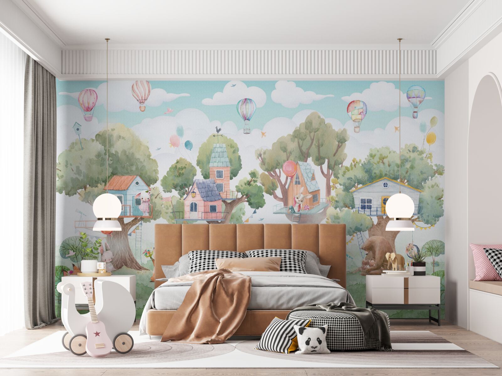 Fototapeta drevené domy postavené deťmi