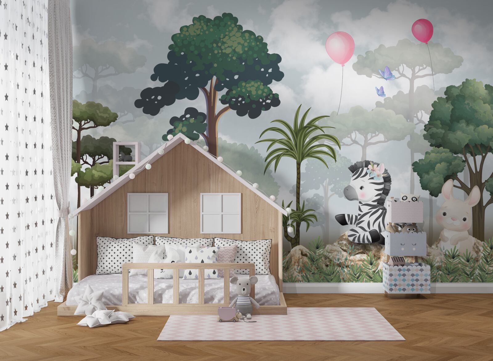 Fototapeta lesné zvieratká oslavujú svoje narodeniny