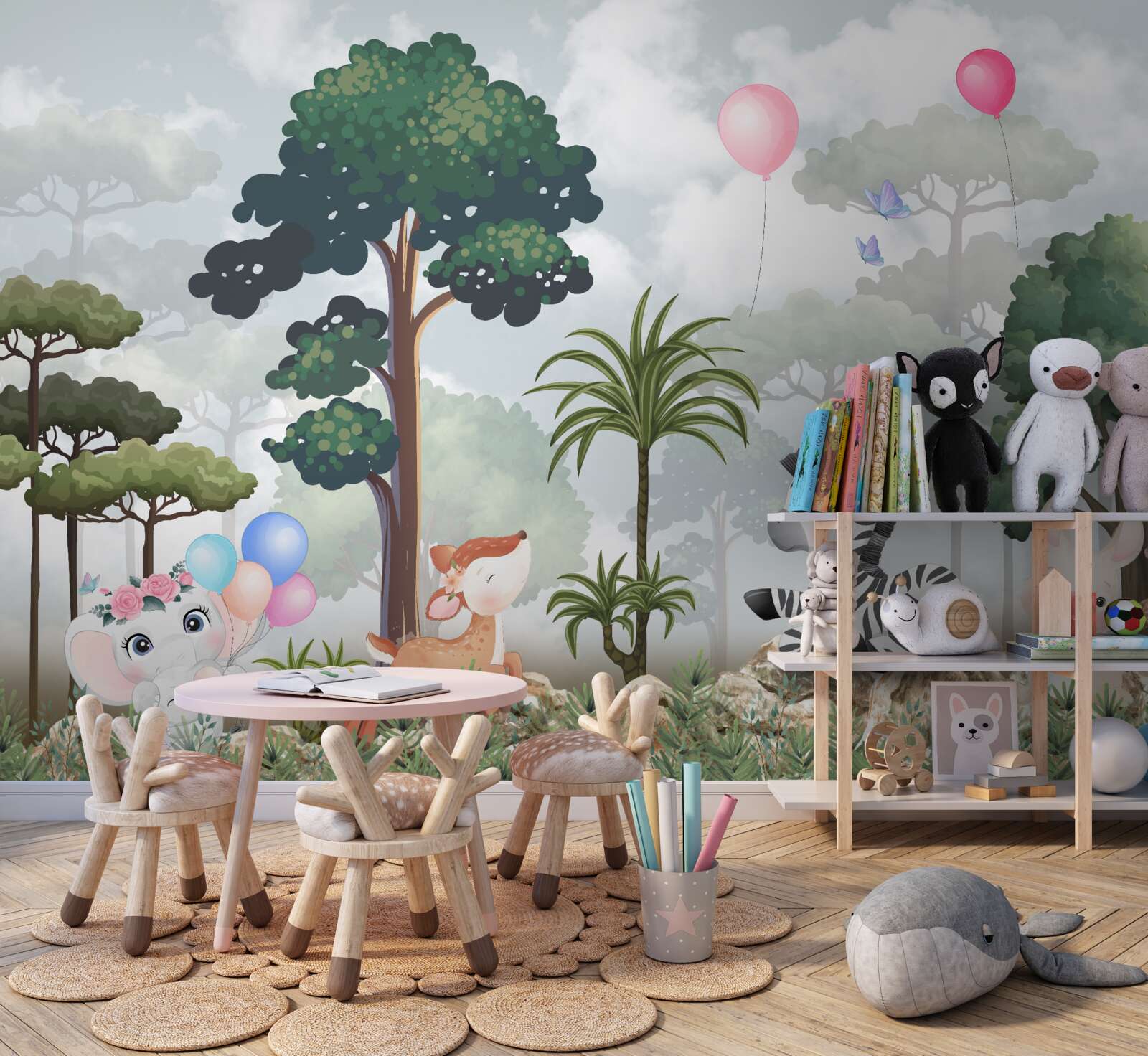 Fototapeta lesné zvieratká oslavujú svoje narodeniny