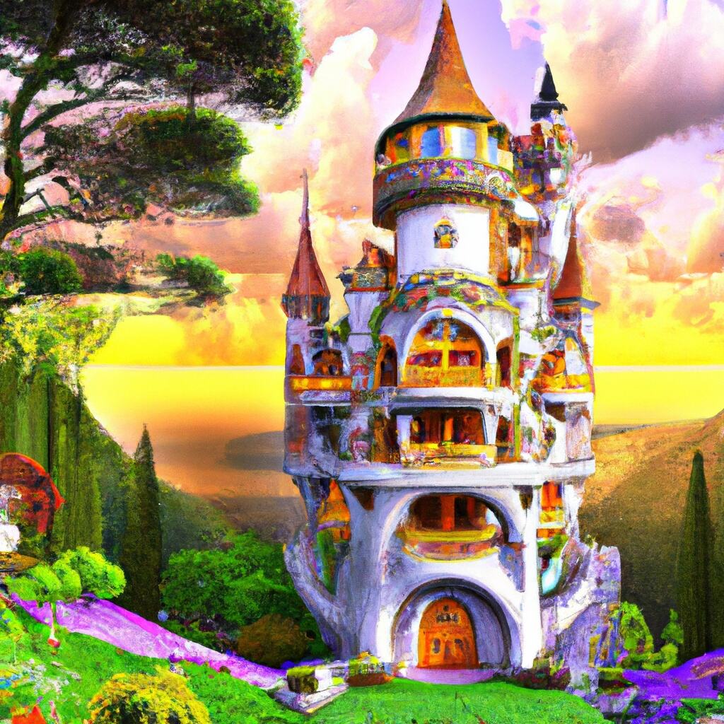 Fototapeta Rapunzelova veža je veľmi vysoká