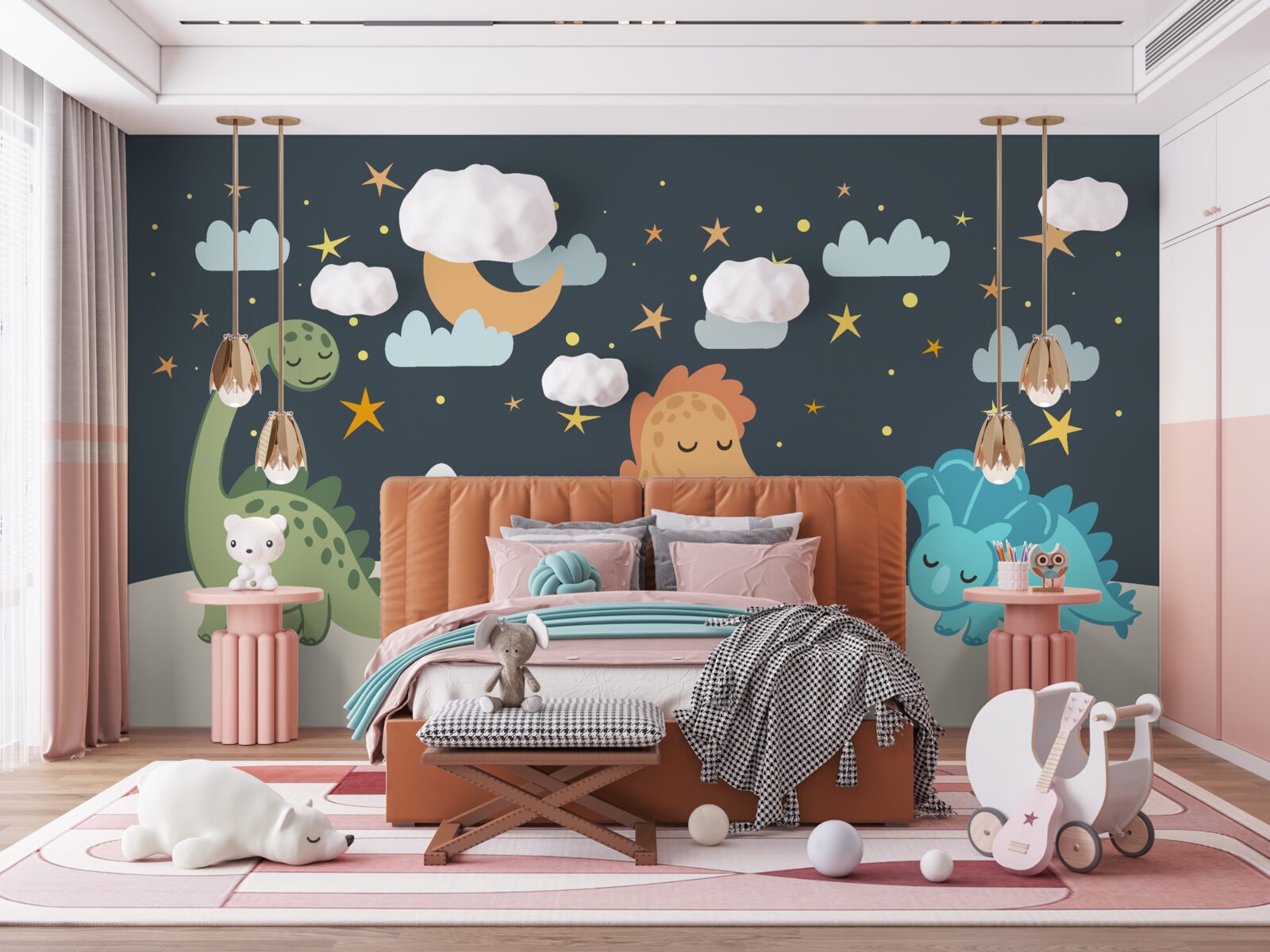 Fototapeta dinosaury idú spať