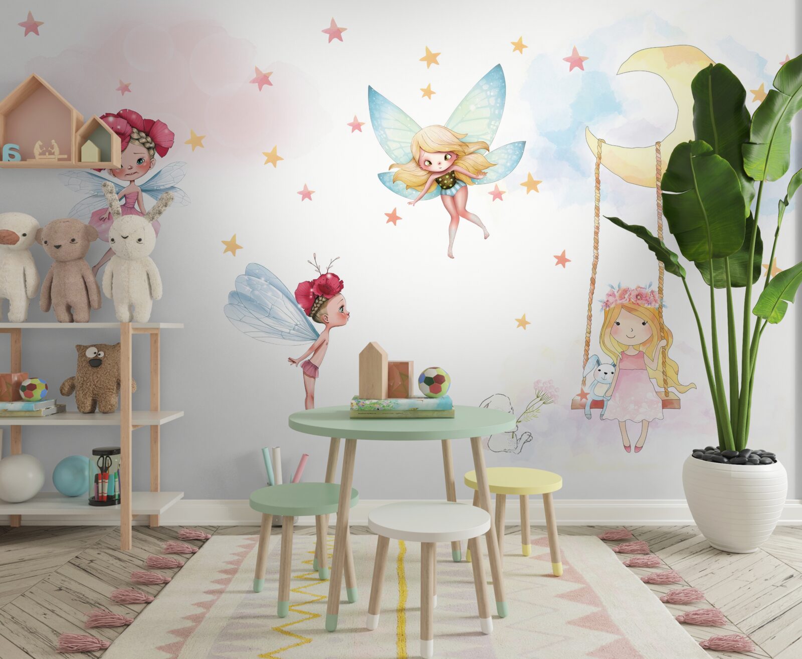 Fototapeta malé víly s pôvabnými krídlami