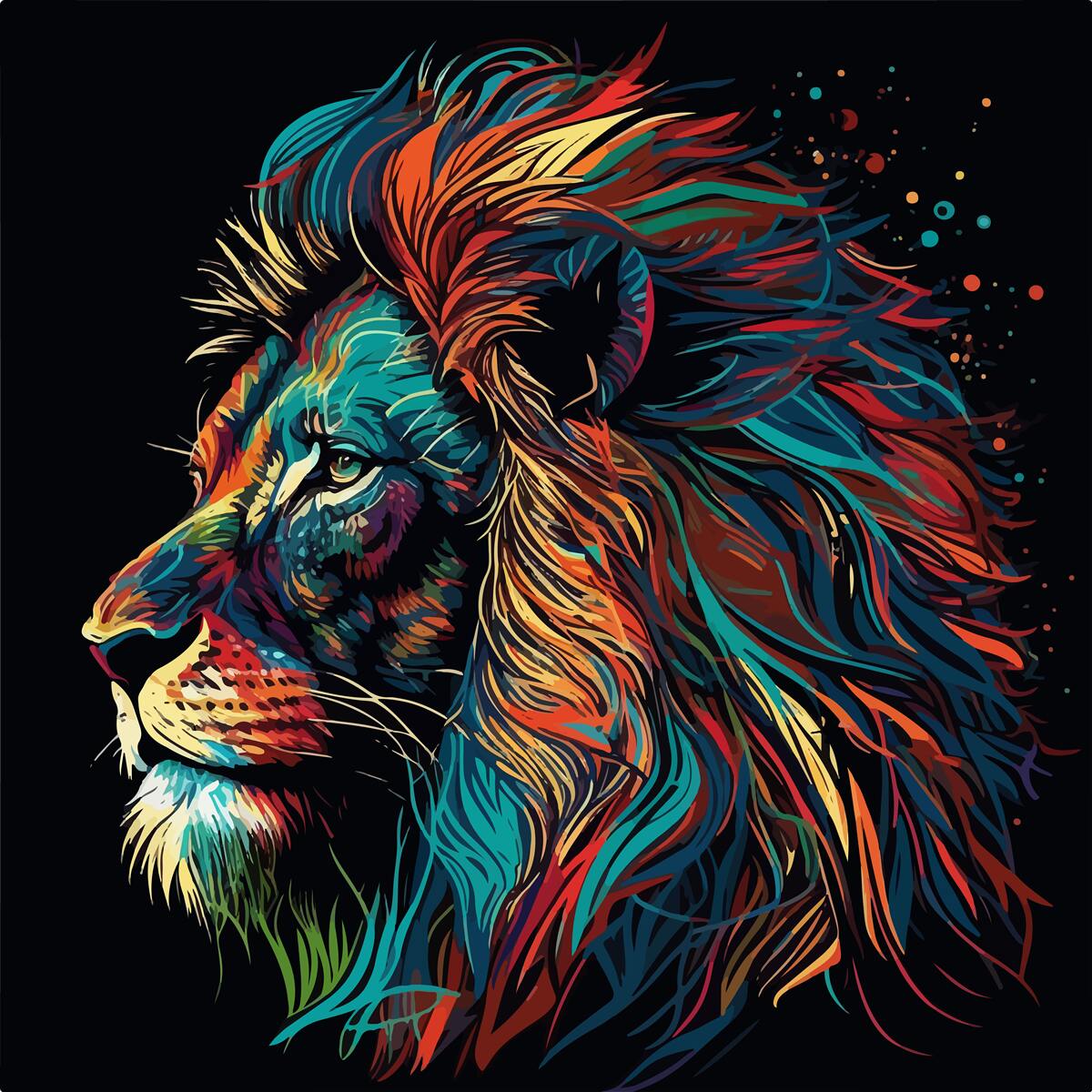 Fototapeta abstraktný obraz dospelého tigra