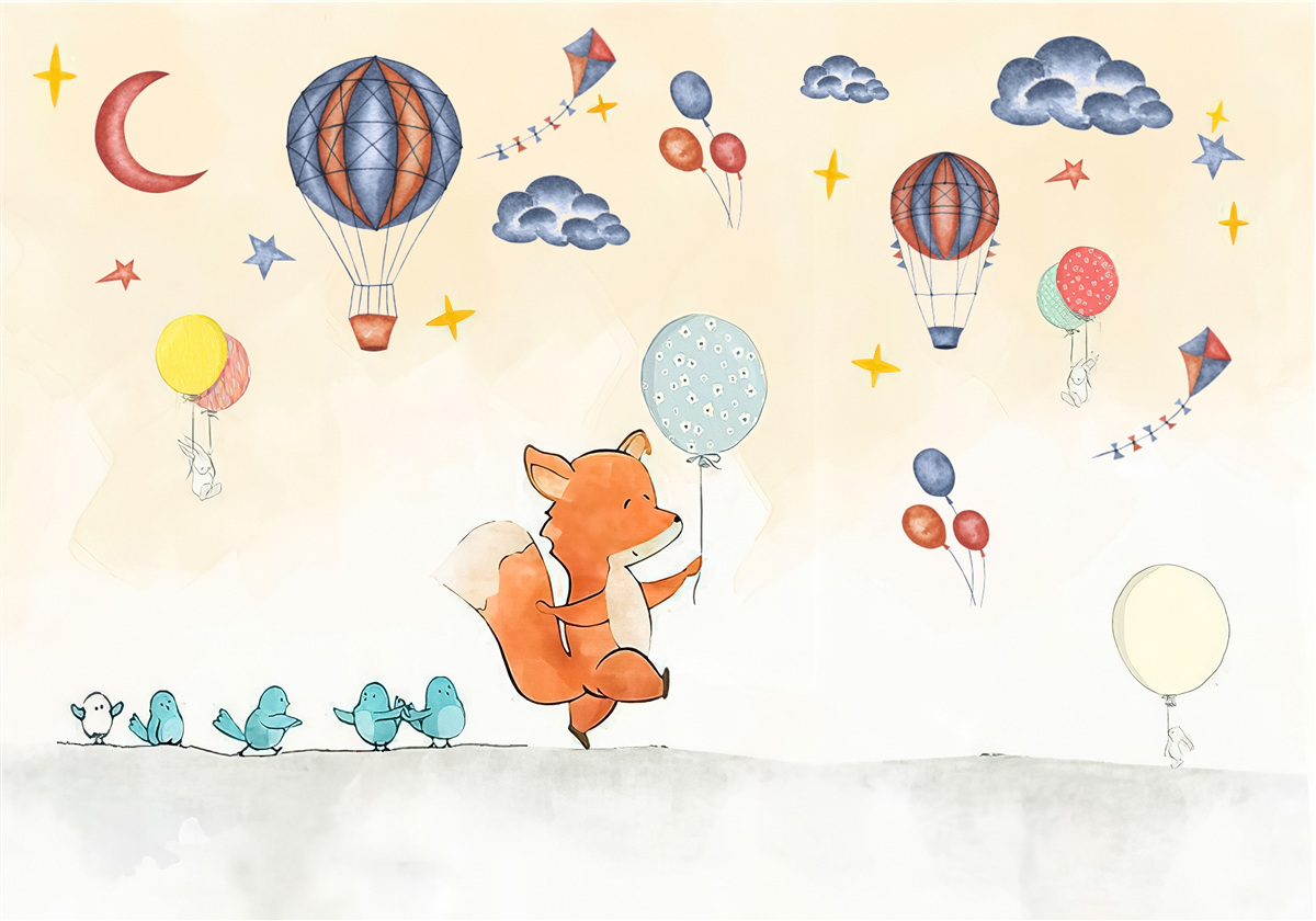 Fototapeta malá líška ide na párty