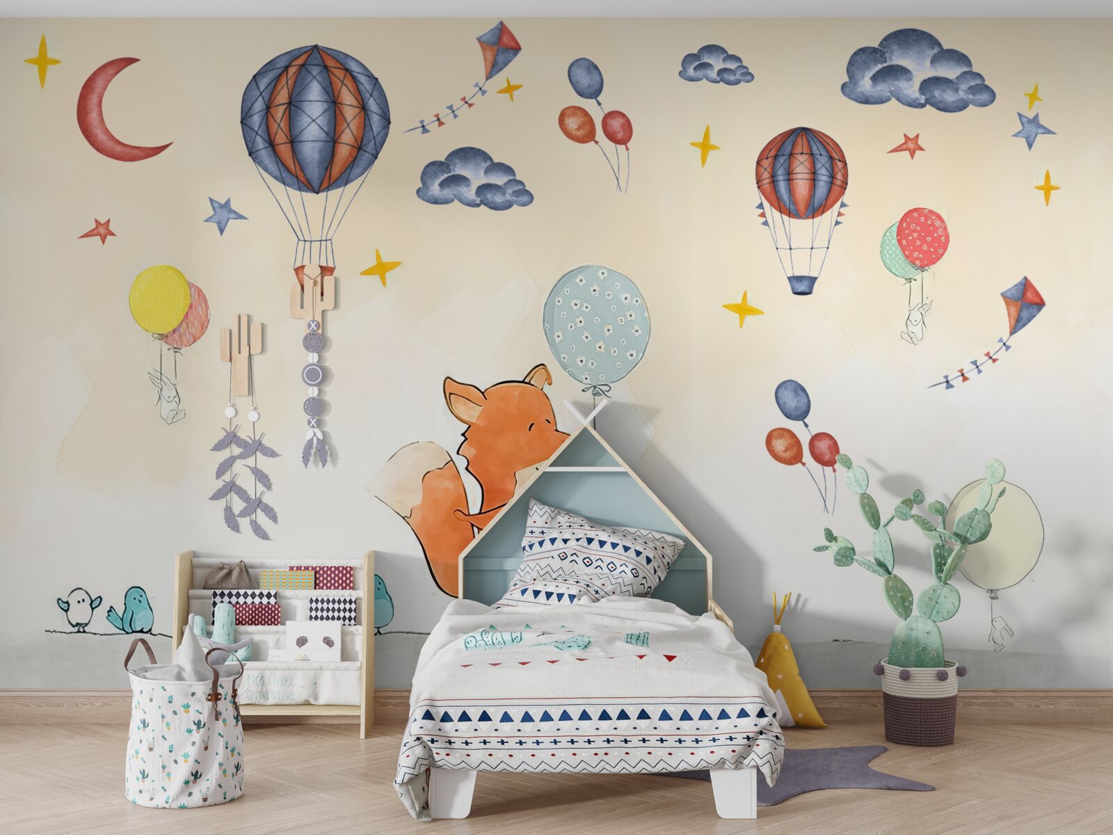 Fototapeta malá líška ide na párty