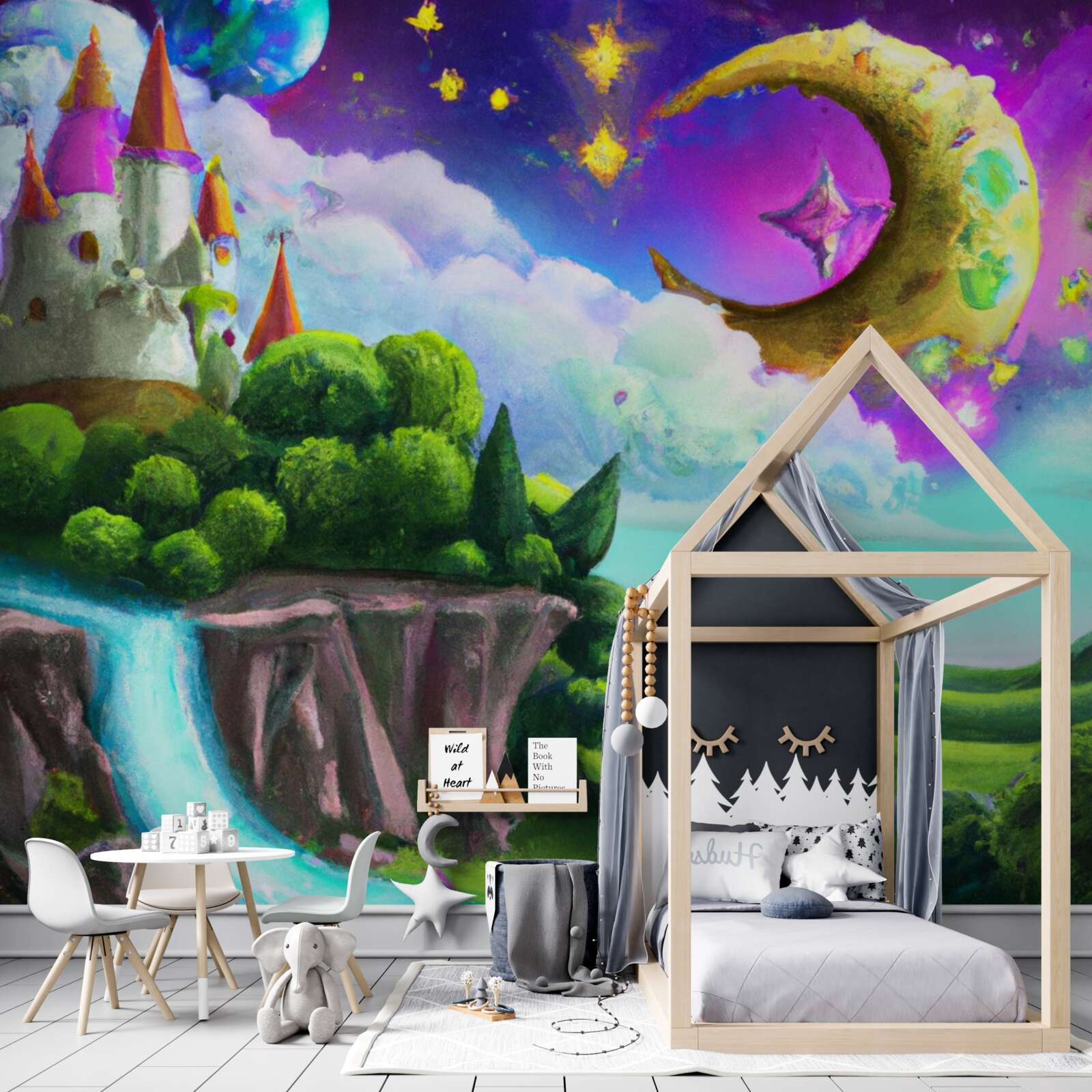 Fototapeta rozprávkový vodopád neďaleko nedobytnej pevnosti