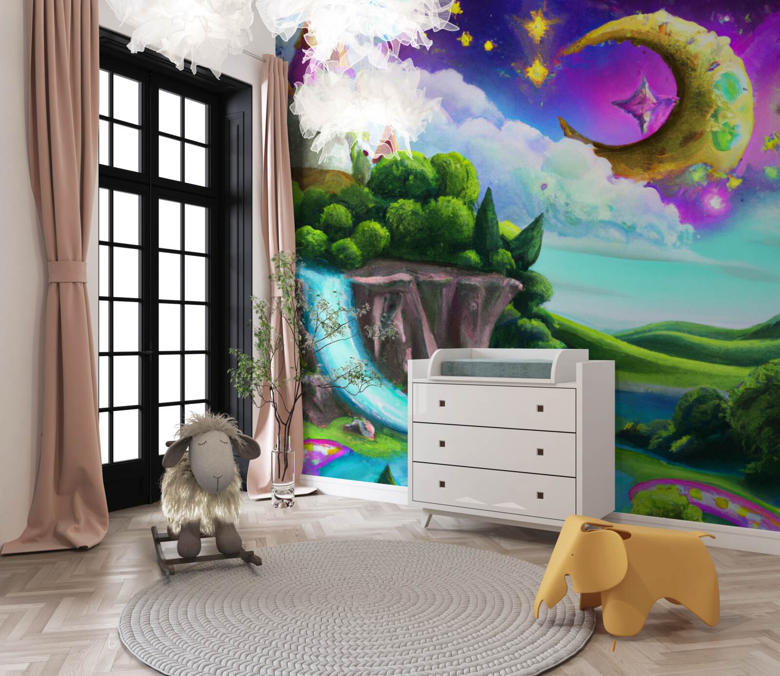 Fototapeta rozprávkový vodopád neďaleko nedobytnej pevnosti