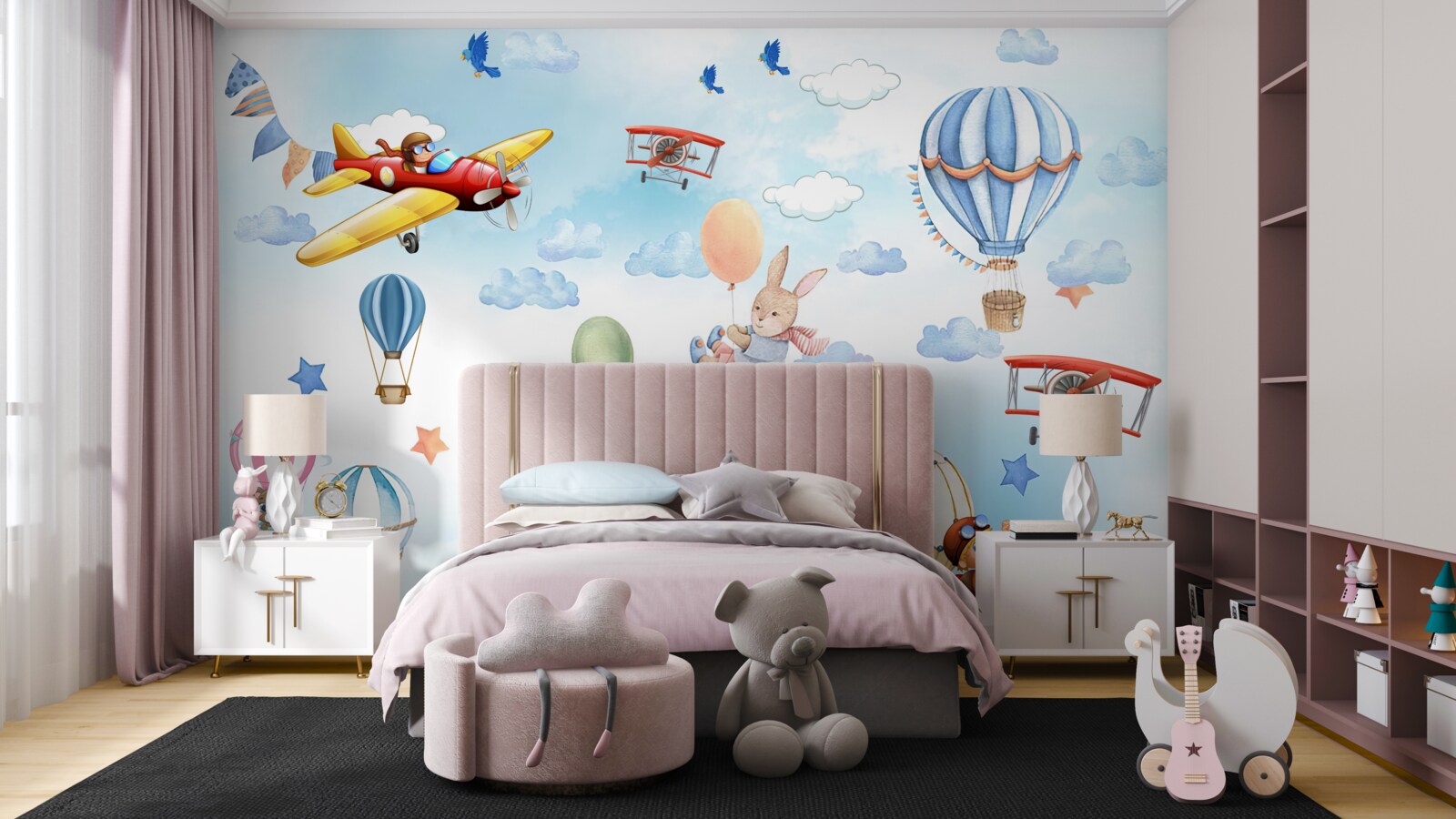 Fototapeta rozprávkové postavičky sa vznášajú na oblohe