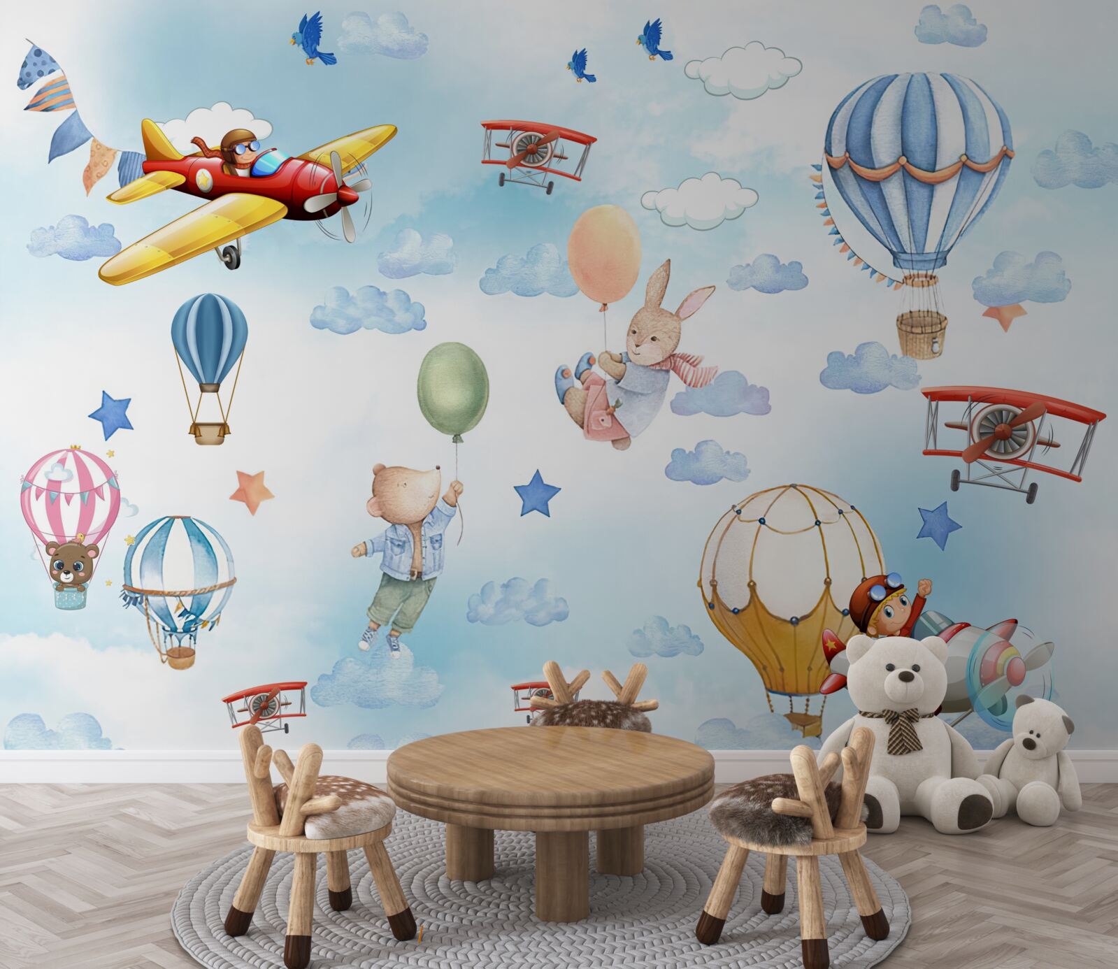 Fototapeta rozprávkové postavičky sa vznášajú na oblohe