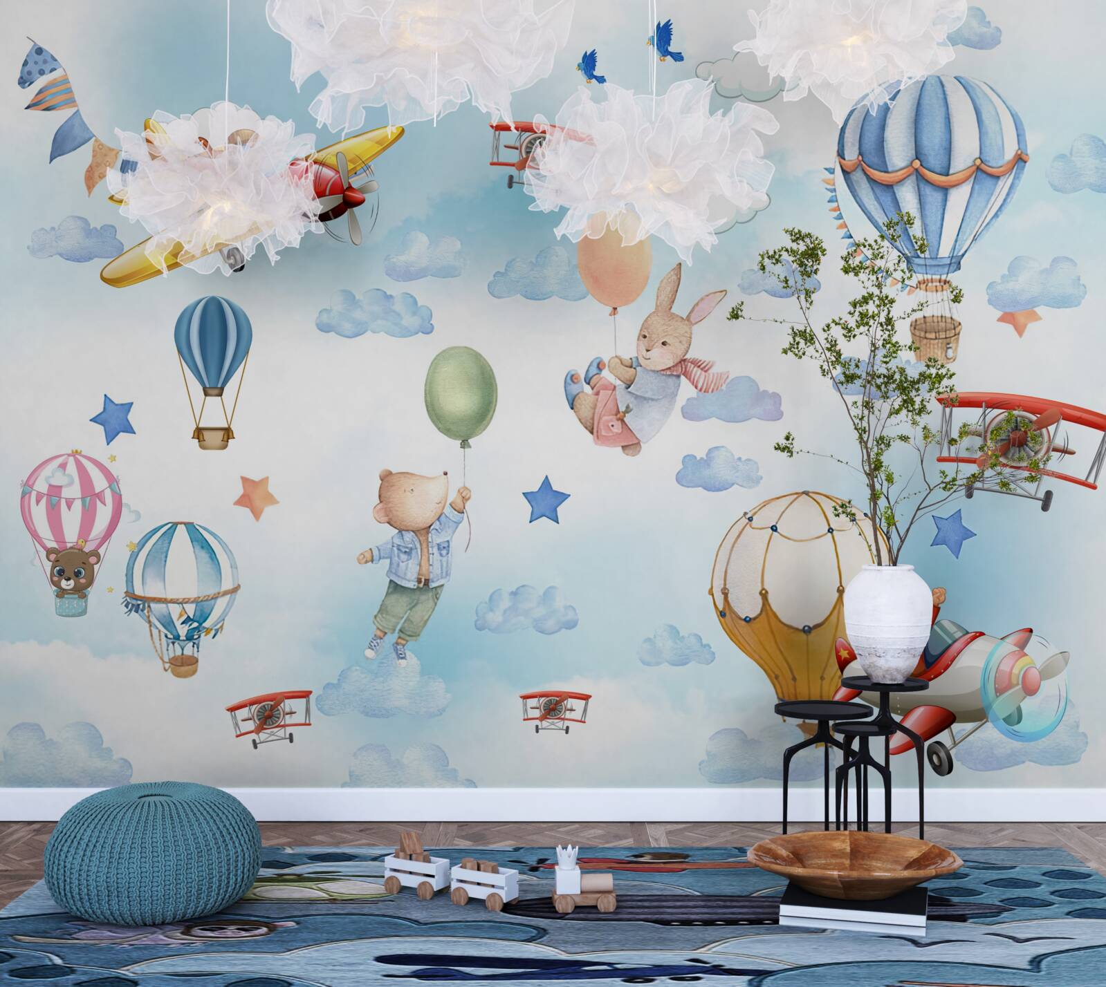 Fototapeta rozprávkové postavičky sa vznášajú na oblohe