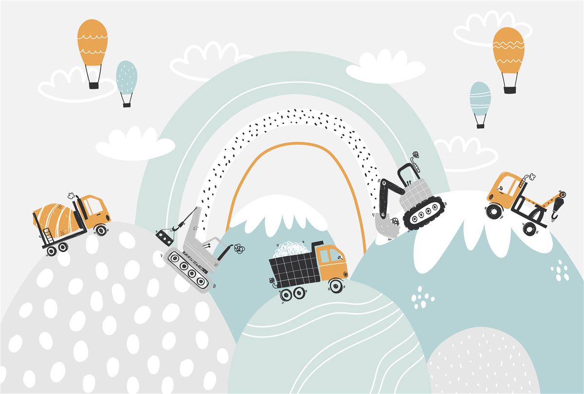 Fototapeta Autá sa pohybujú po čarovných kopcoch