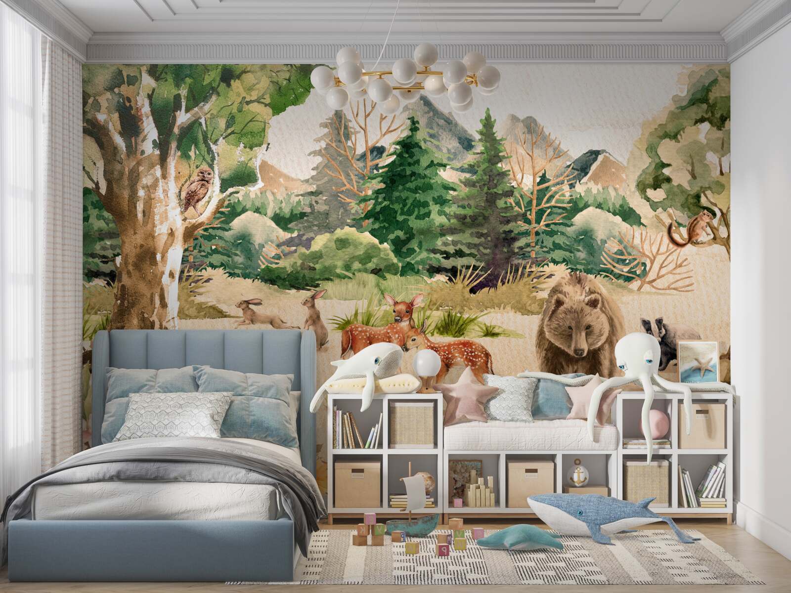 Fototapeta les na jar a prebúdzanie zvierat