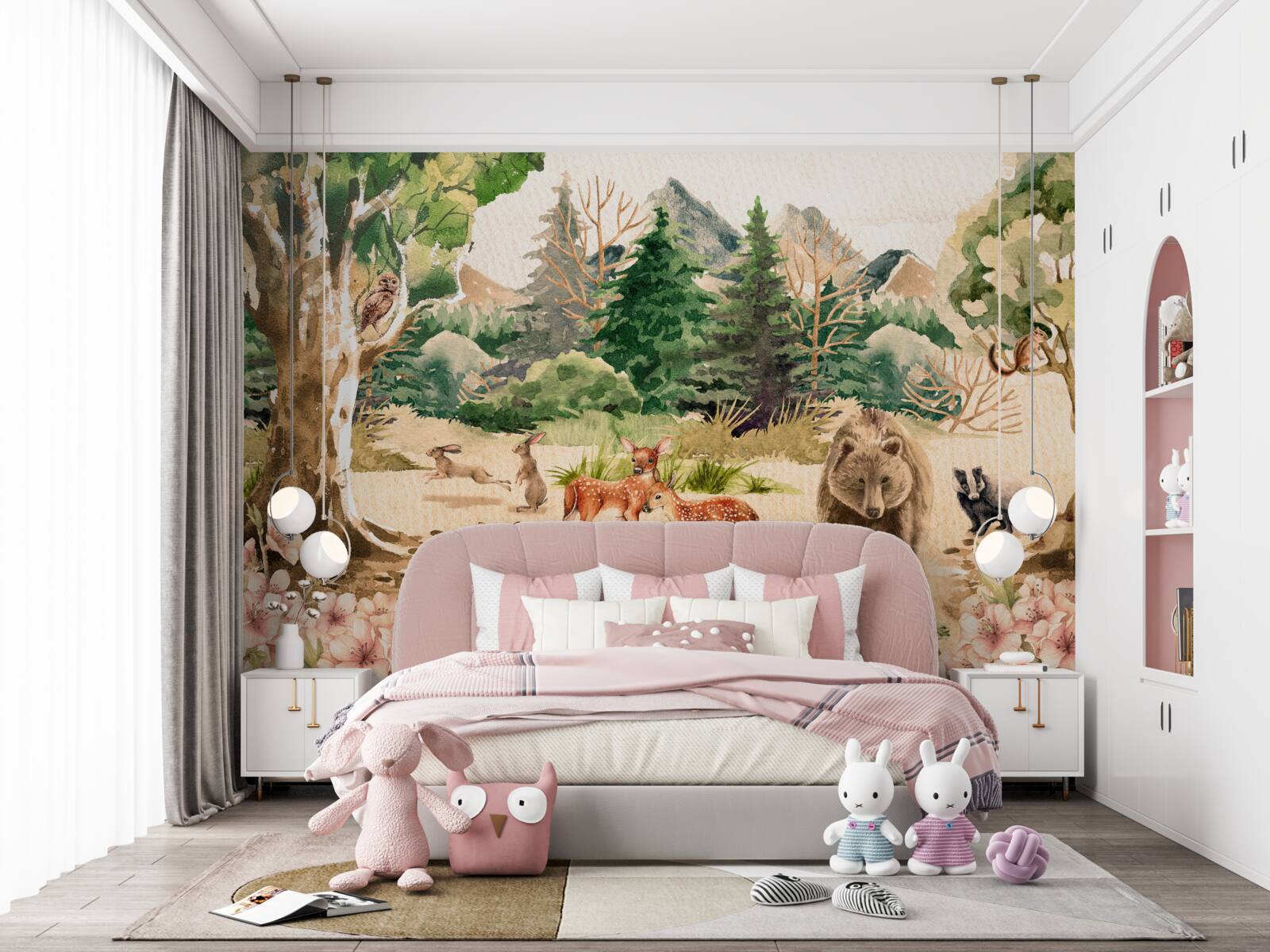 Fototapeta les na jar a prebúdzanie zvierat