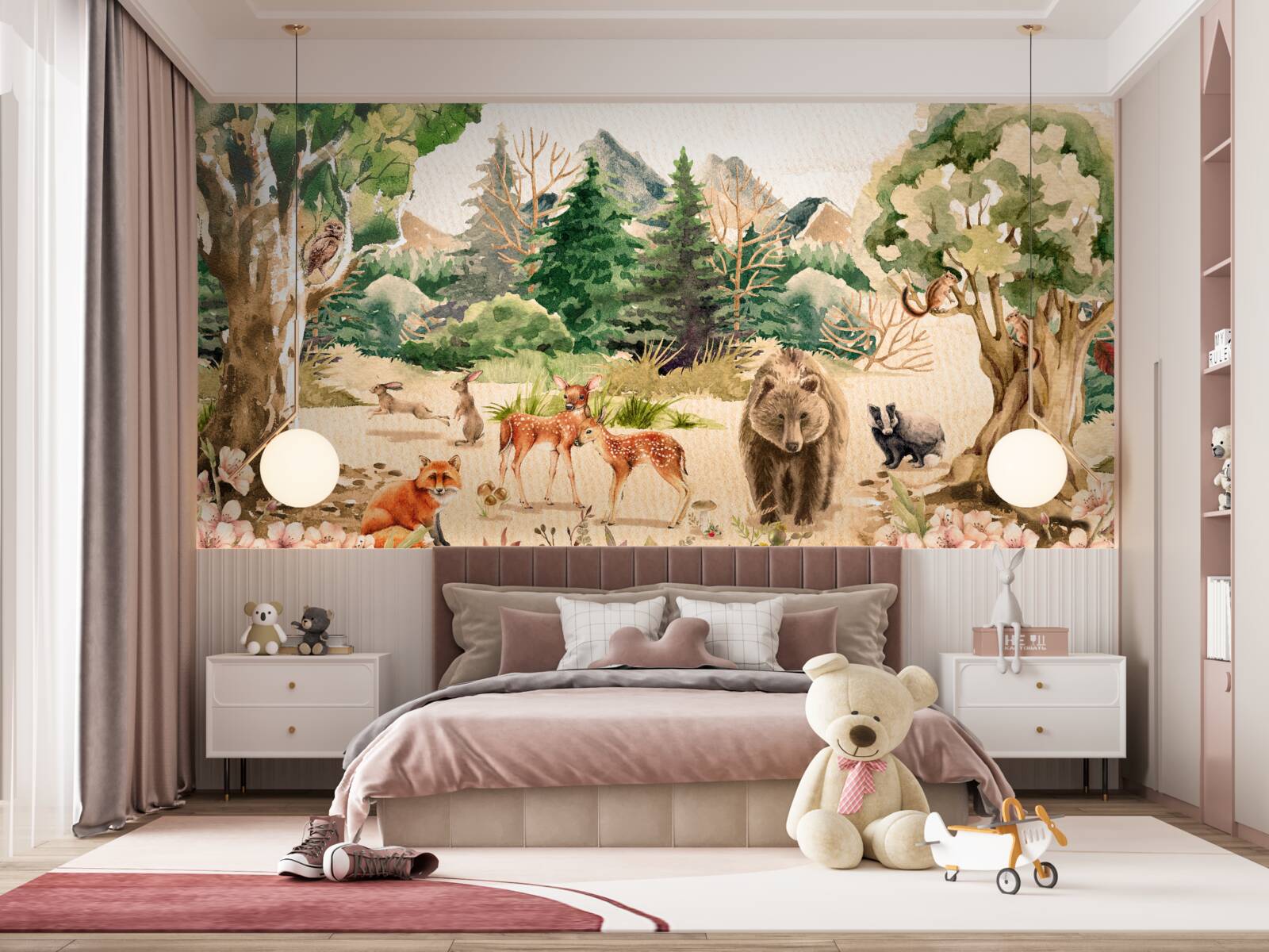 Fototapeta les na jar a prebúdzanie zvierat