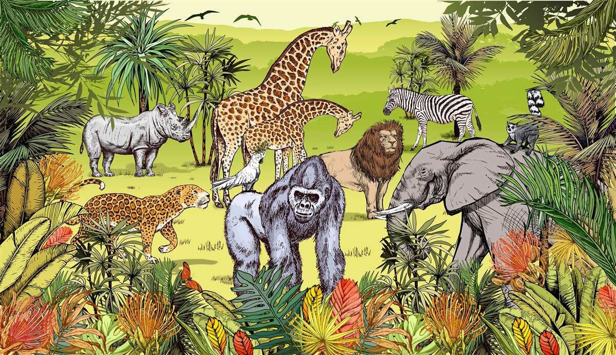 Fototapeta najmocnejšie stvorenia džungle