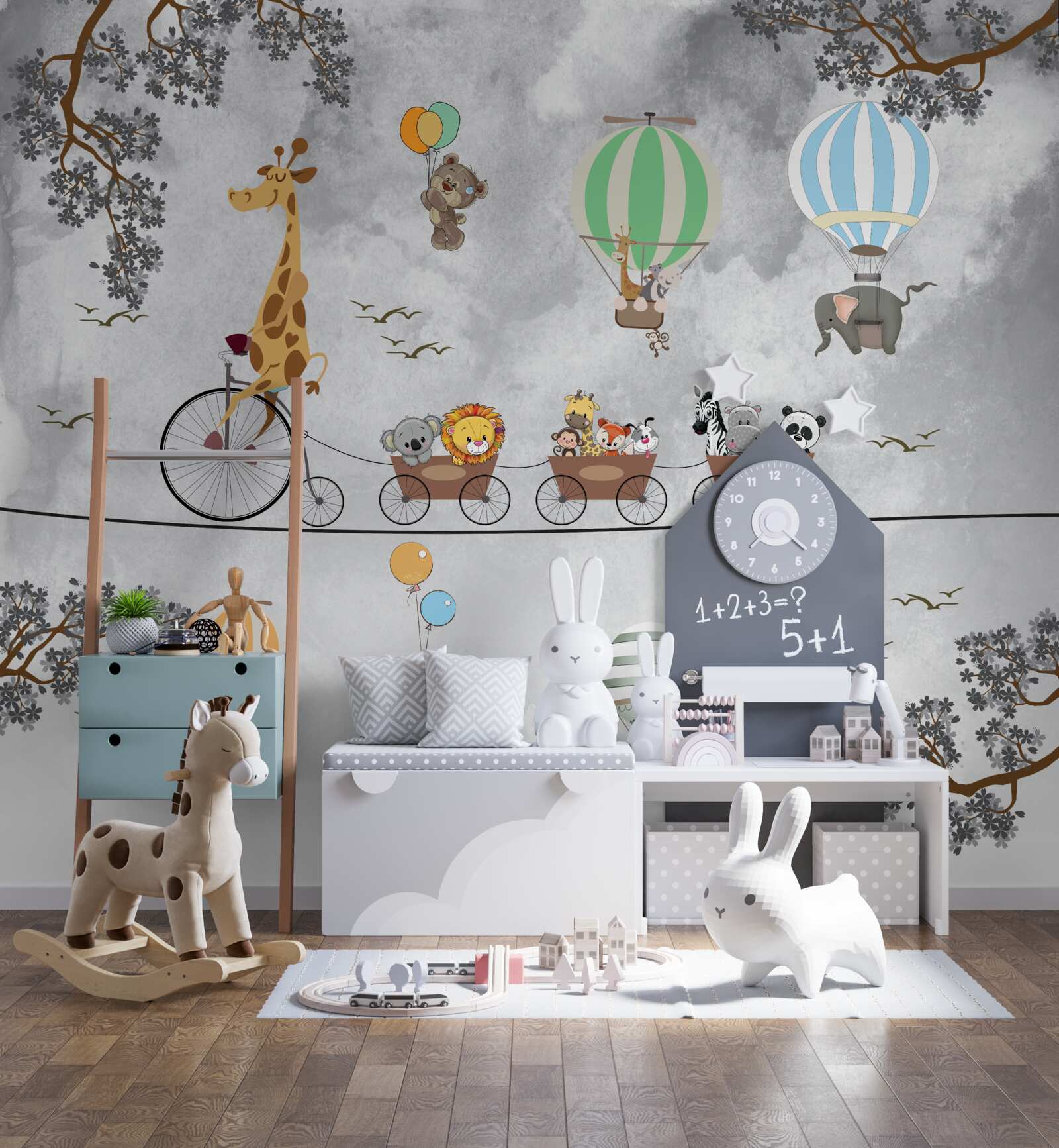 Fototapeta mladých gymnastiek v triede