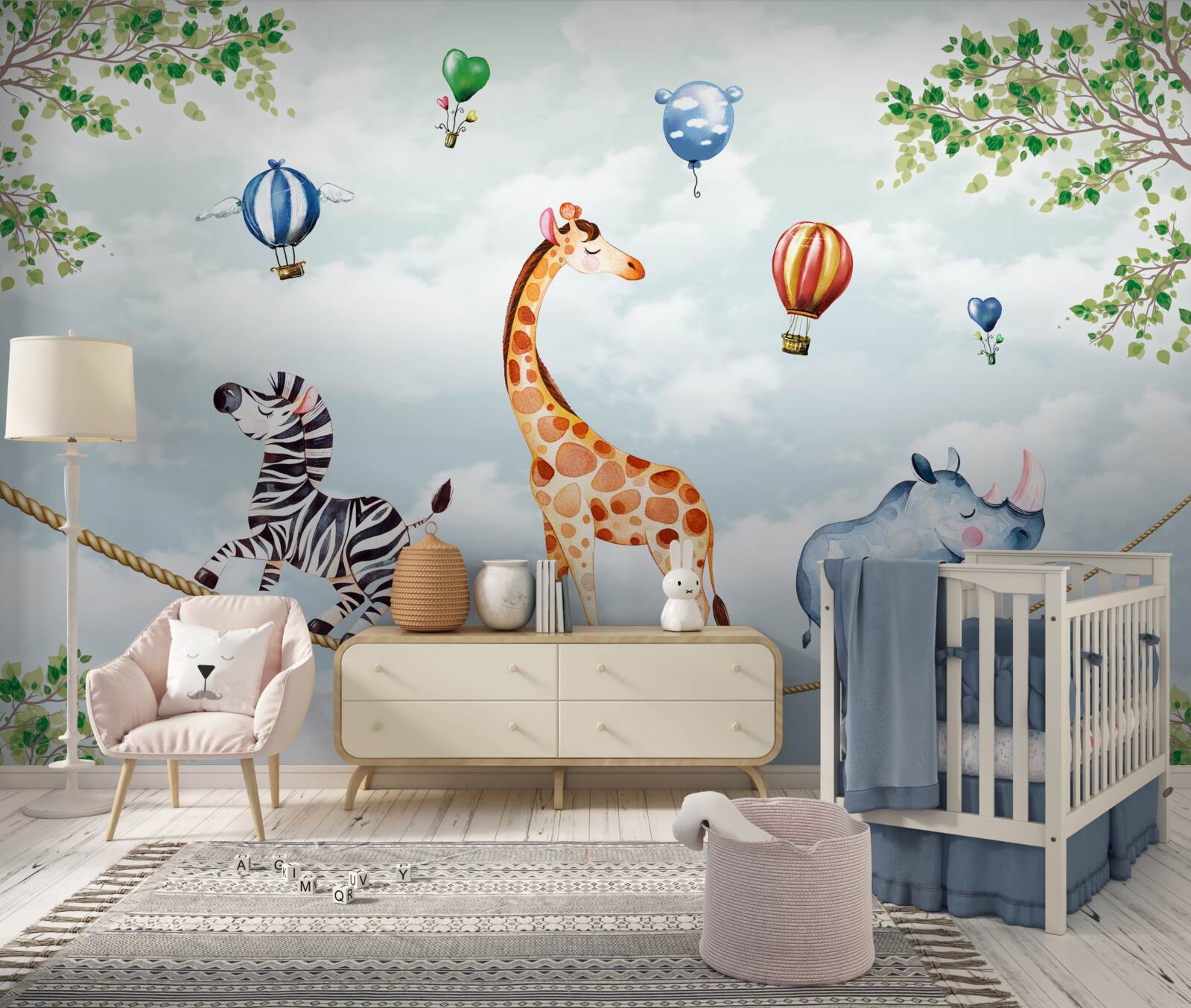 Fototapeta traja akrobati odpočívajú na vysokom drôte