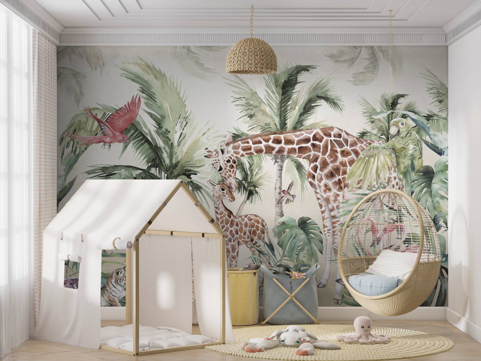 Fototapeta obyvatelia džungle s potomkami