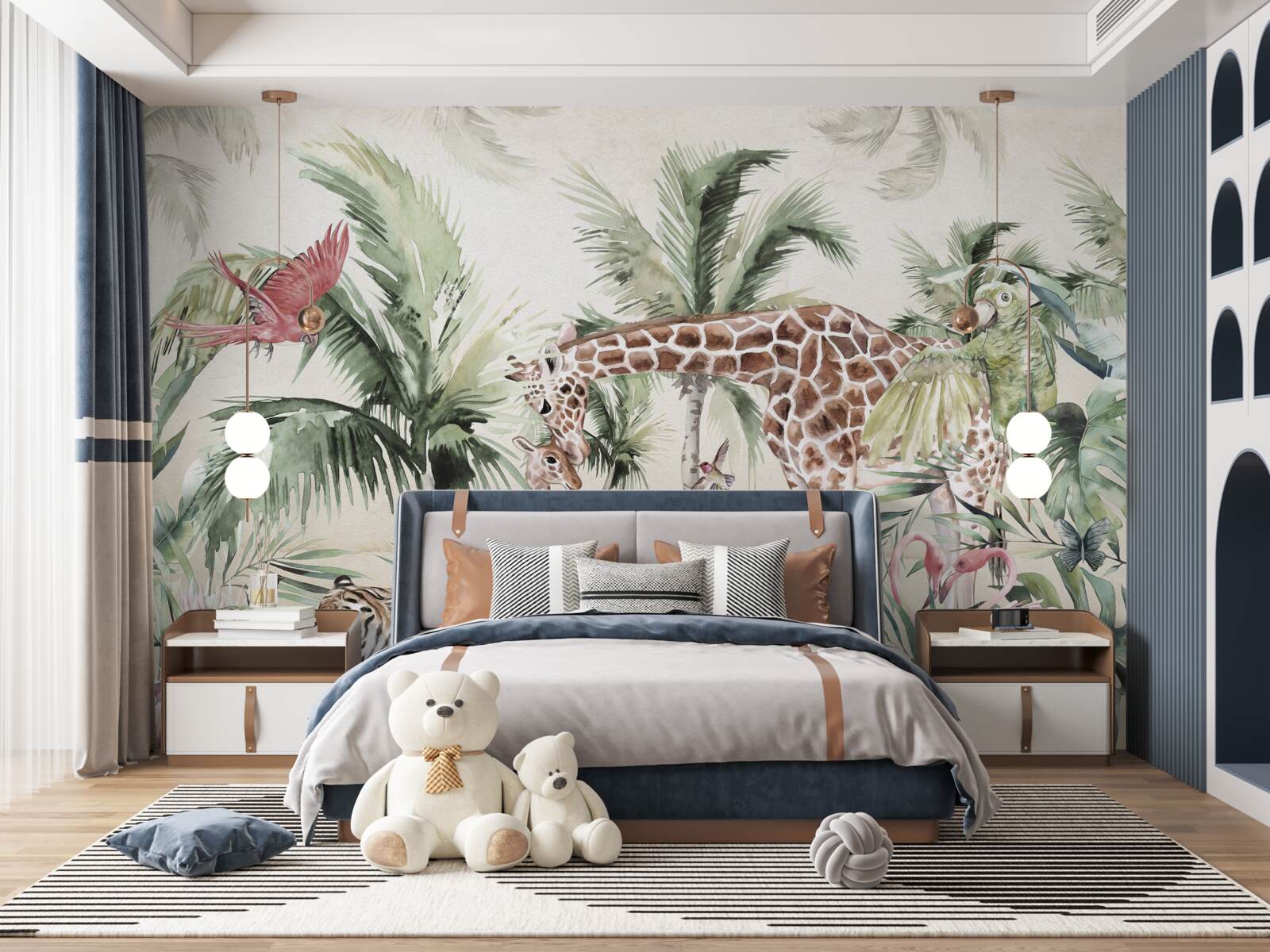 Fototapeta obyvatelia džungle s potomkami