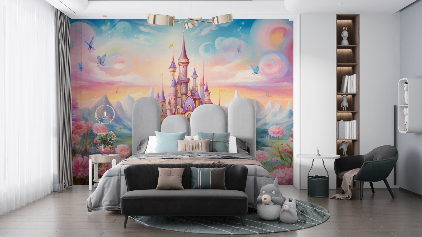 Fototapeta princezné kvetinové pevnosti